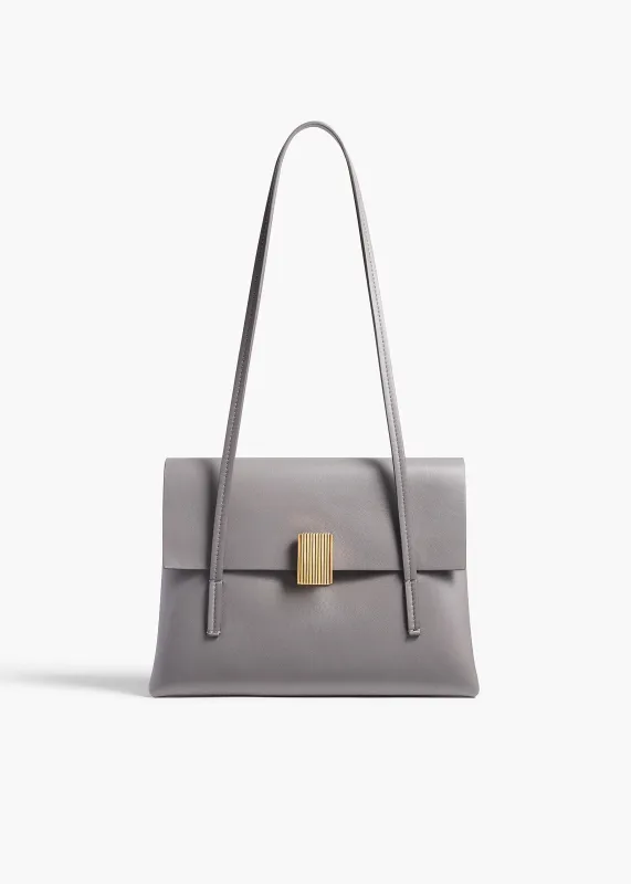 Soft Blake Small Shoulder Bag in Dark Haze made by KHAITE