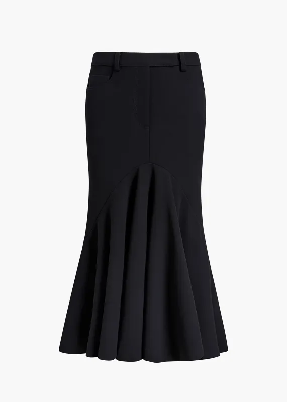 Inez Skirt in Black Crepe made by KHAITE
