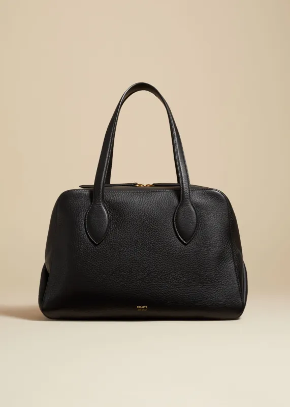 The Medium Maeve Bag in Black Pebbled Leather sold by KHAITE