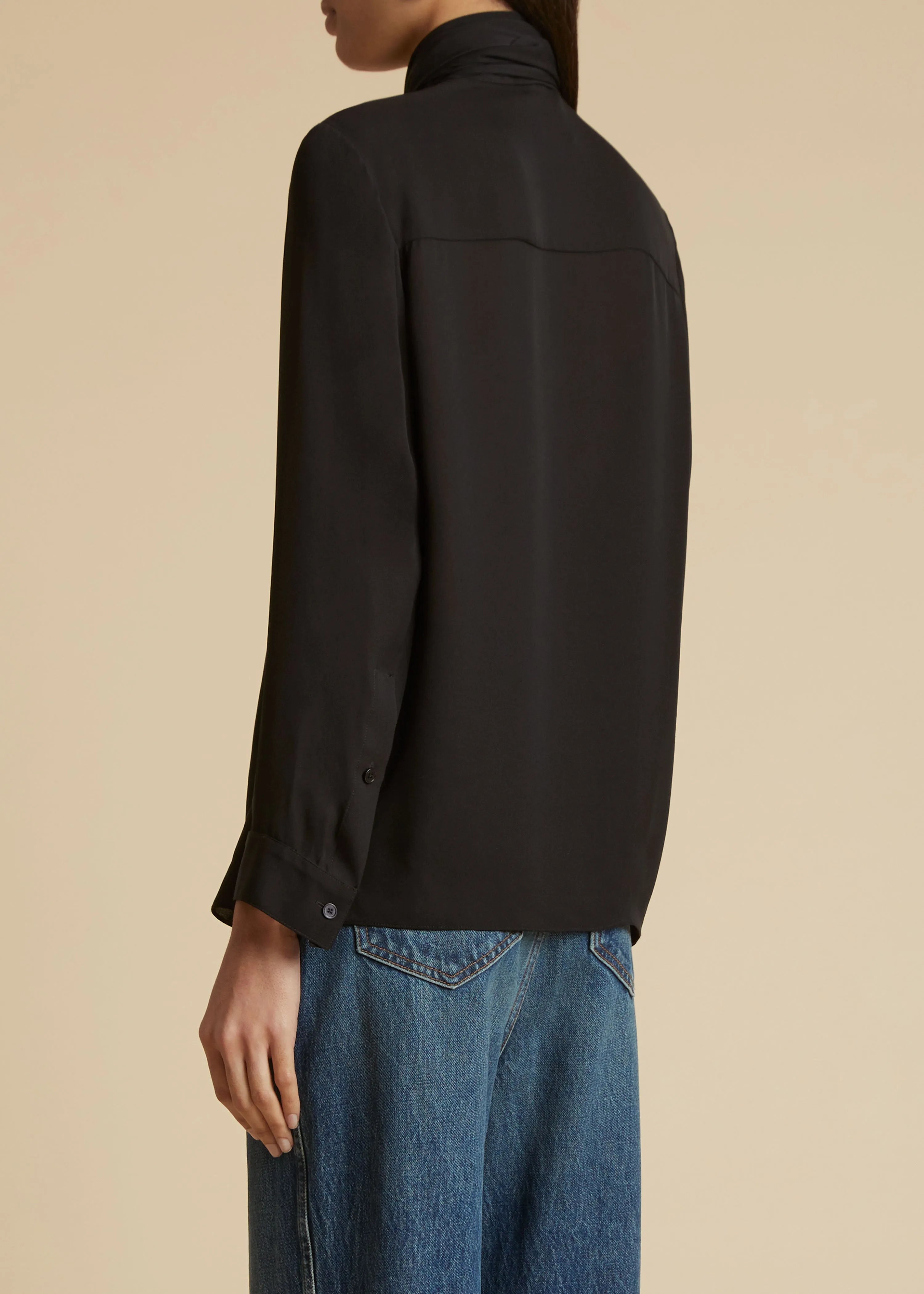 Tash Top in Black sold by KHAITE product image thumbnail 4