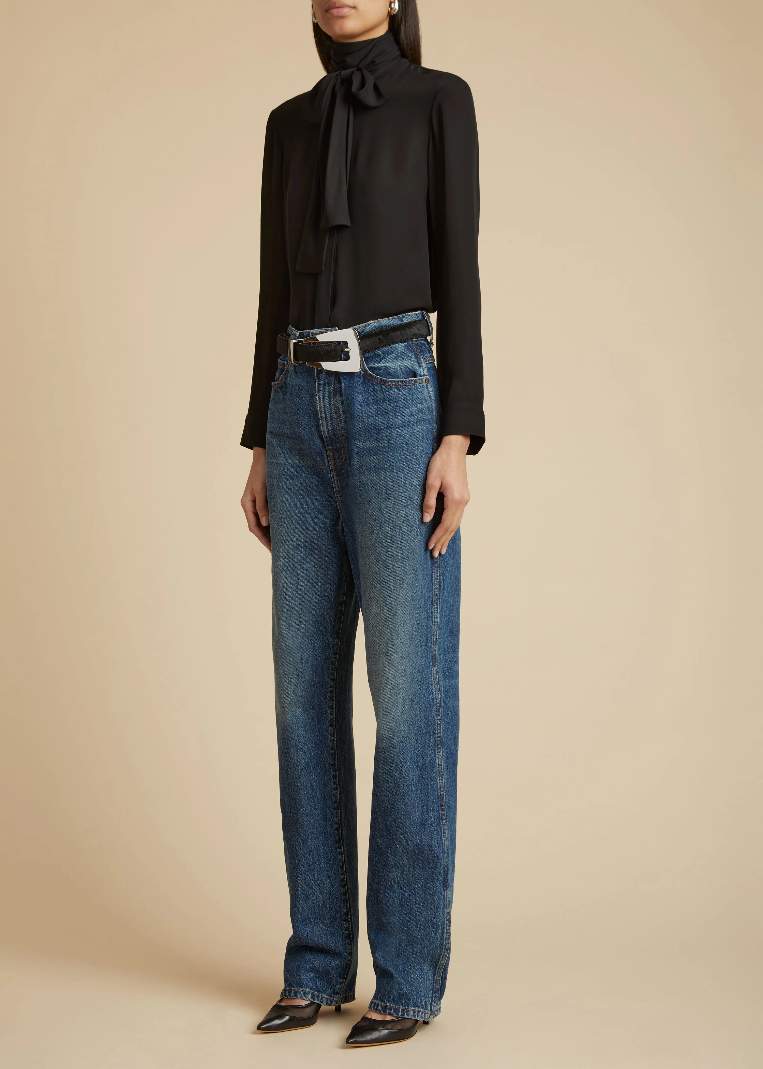 Tash Top in Black sold by KHAITE product image thumbnail 2