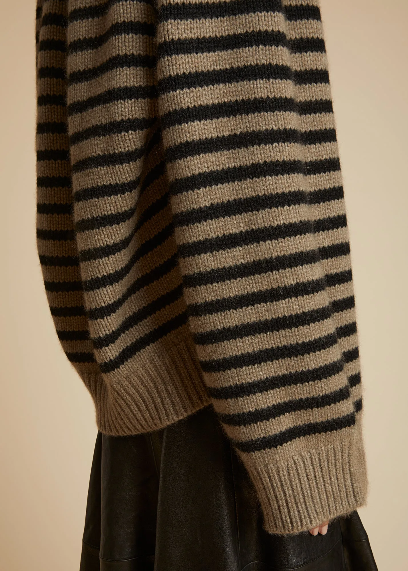 The Nalani Sweater in Barley and Black sold by KHAITE product image thumbnail 4