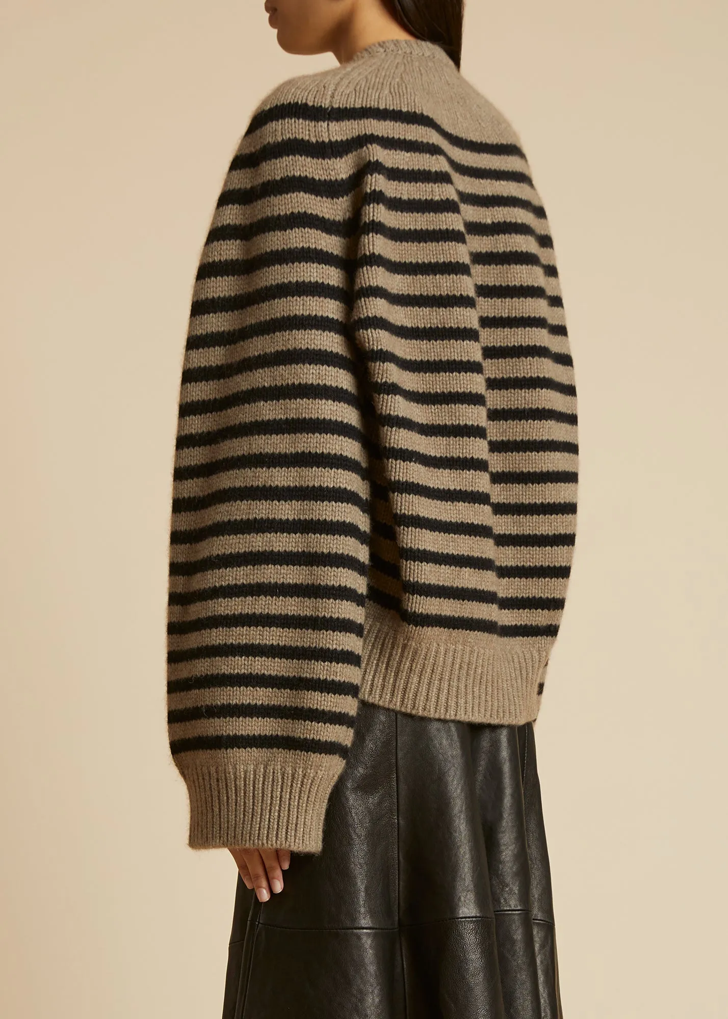 The Nalani Sweater in Barley and Black sold by KHAITE product image thumbnail 3