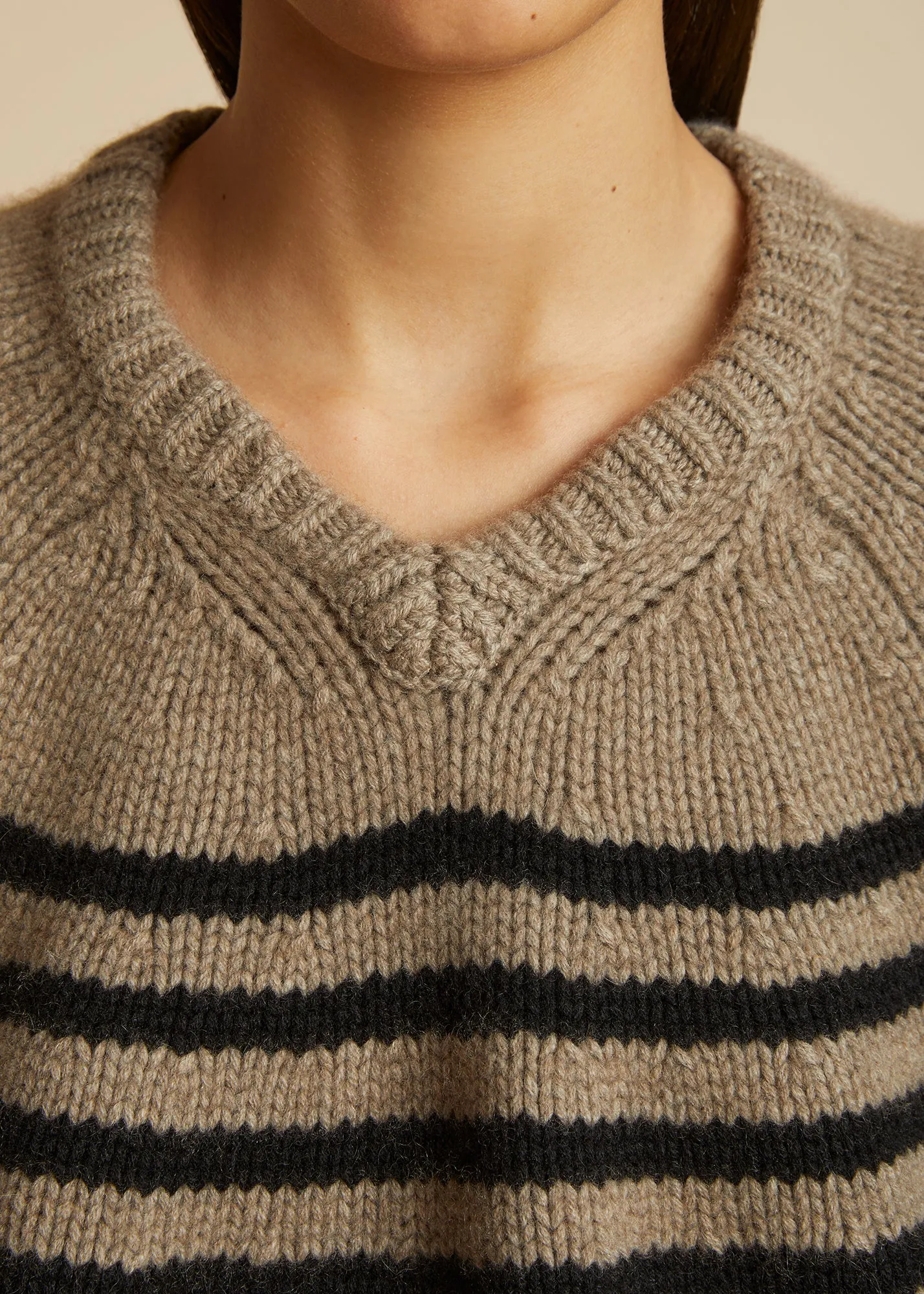 The Nalani Sweater in Barley and Black sold by KHAITE product image thumbnail 5