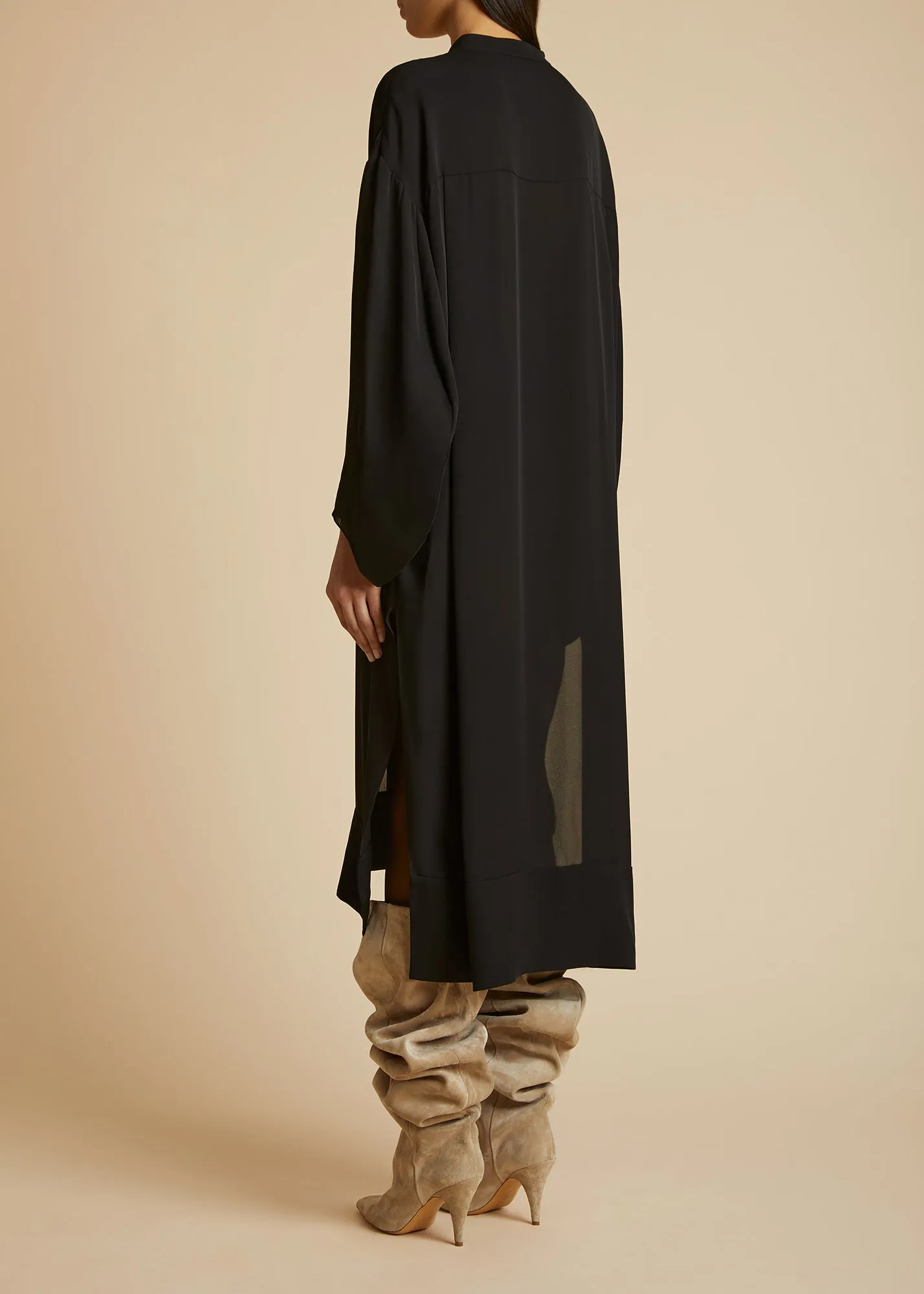 The Brom Dress in Black sold by KHAITE product image thumbnail 3