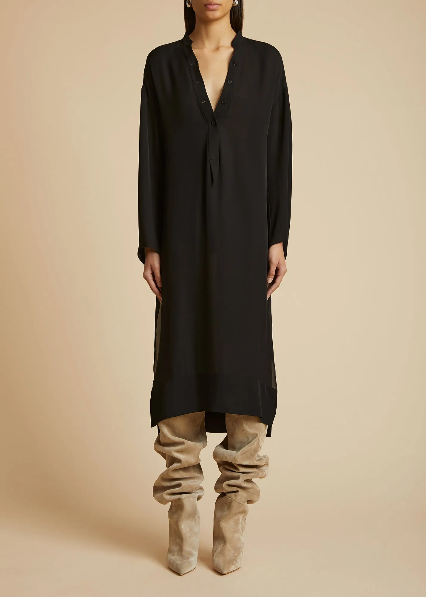 The Brom Dress in Black sold by KHAITE product image thumbnail 2