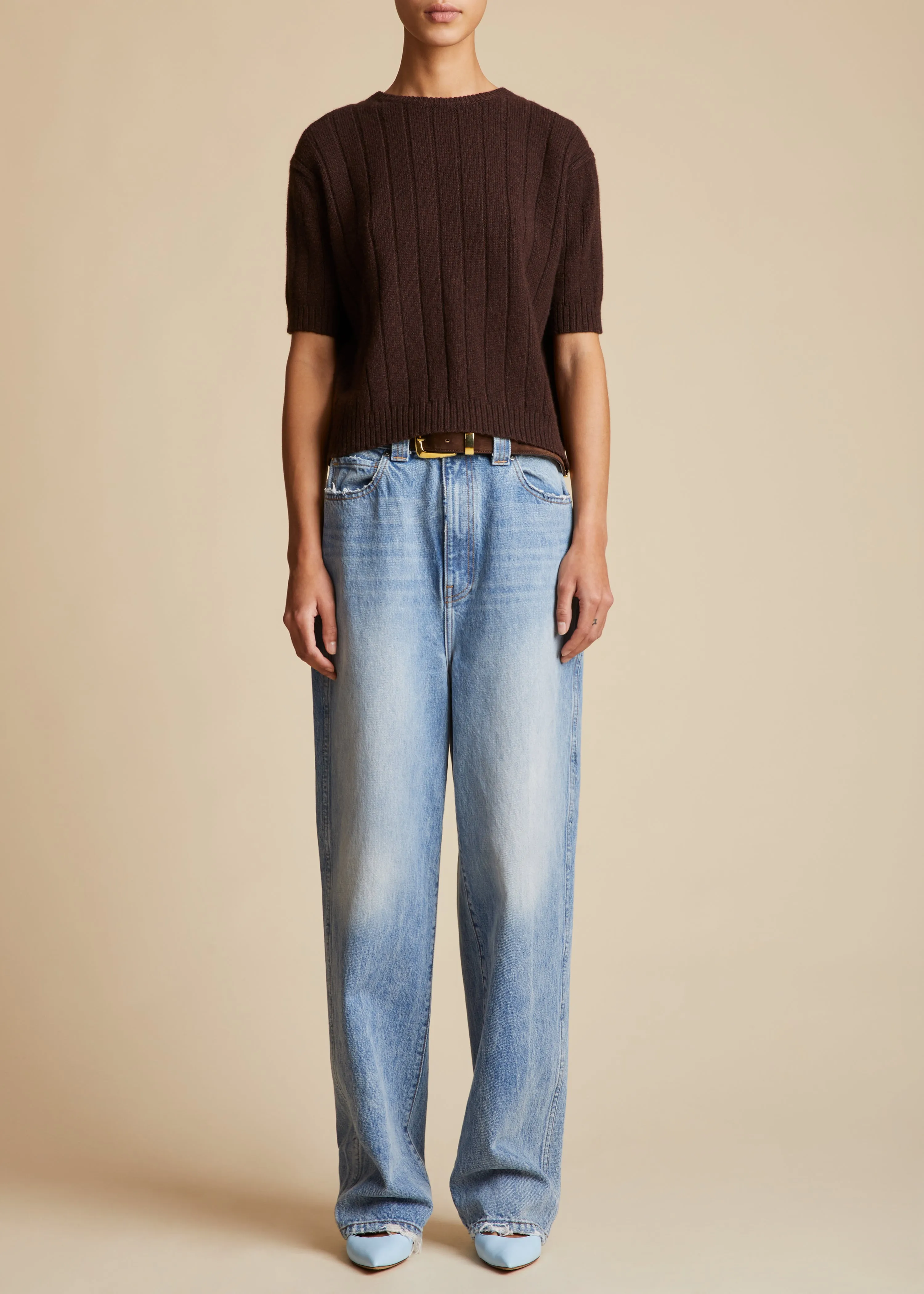 The Martin Jean in Distressed Bryce sold by KHAITE