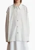 Tamal Top in White and Navy Stripe sold by KHAITE