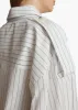 Tamal Top in White and Navy Stripe sold by KHAITE