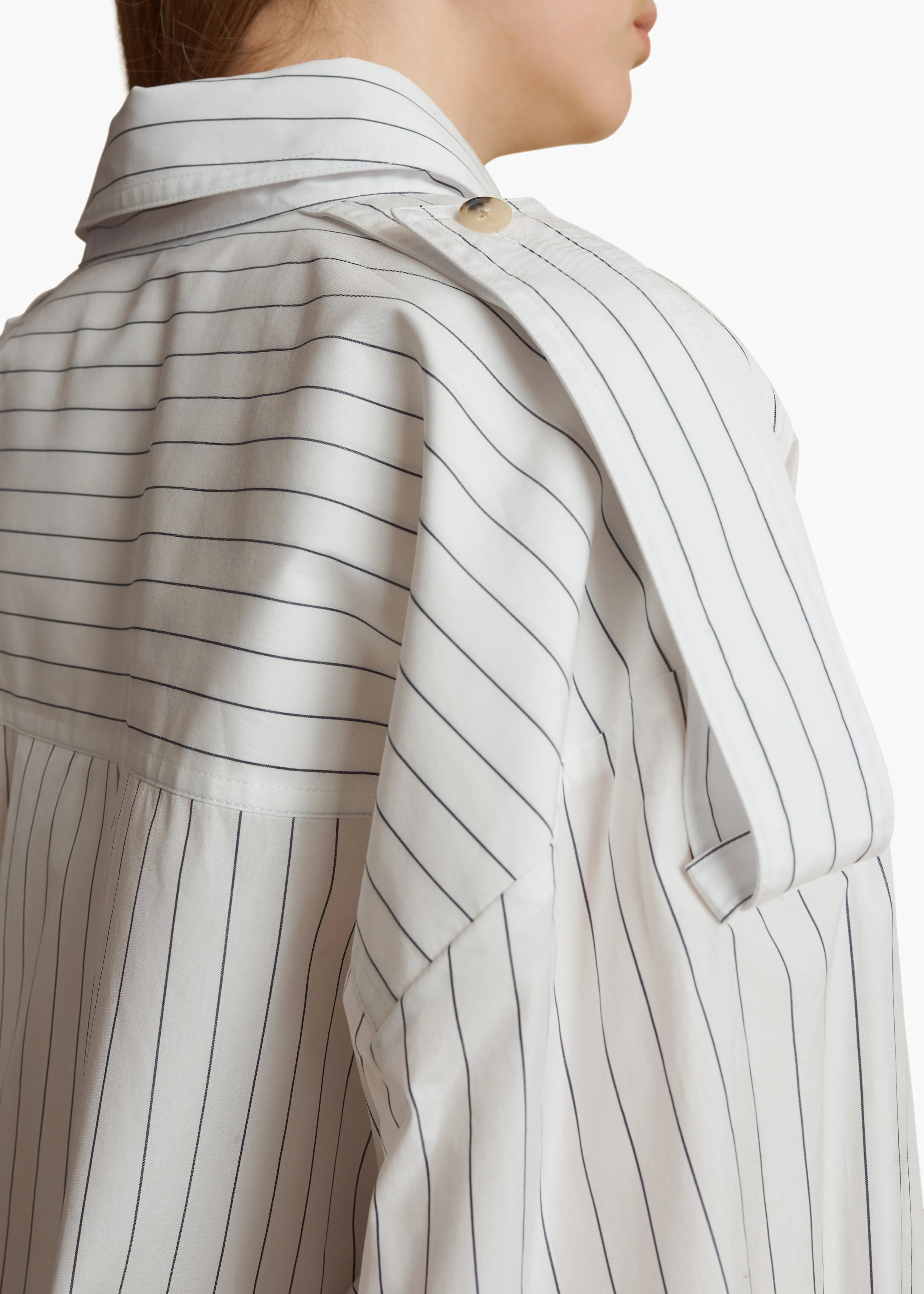 Tamal Top in White and Navy Stripe sold by KHAITE product image thumbnail 5
