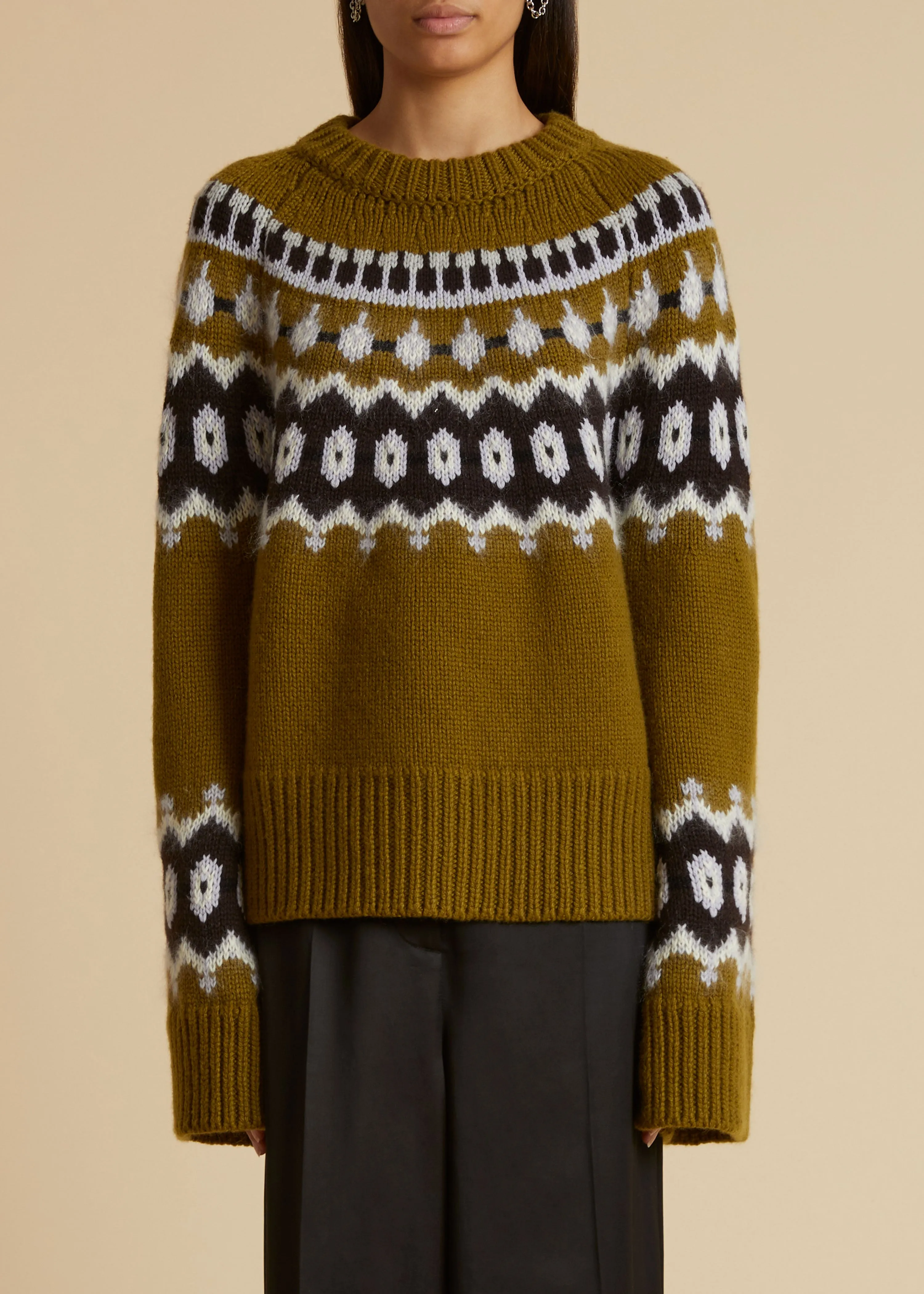 The Halo Sweater in Fern Multi sold by KHAITE product image thumbnail 2