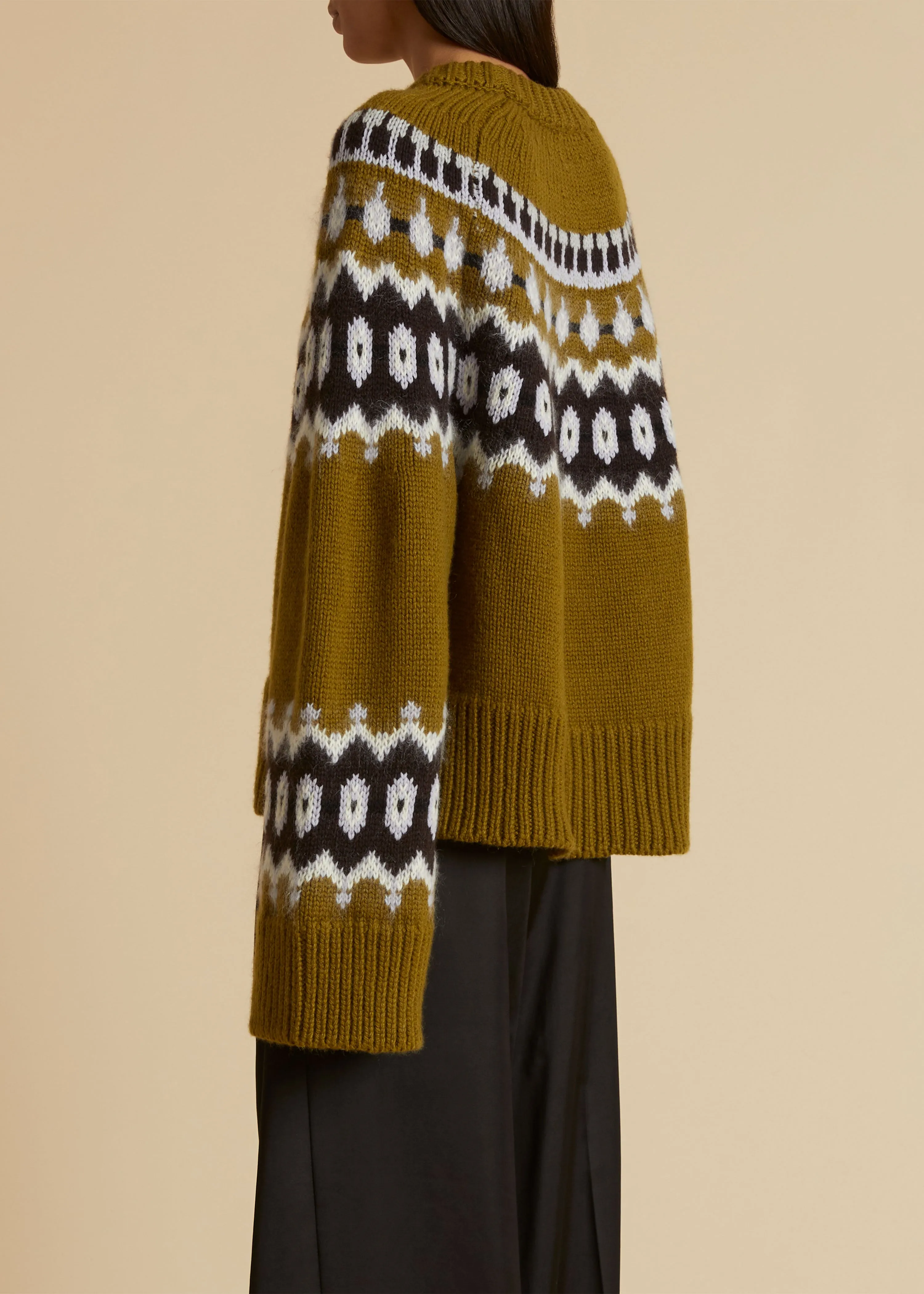 The Halo Sweater in Fern Multi sold by KHAITE product image thumbnail 3