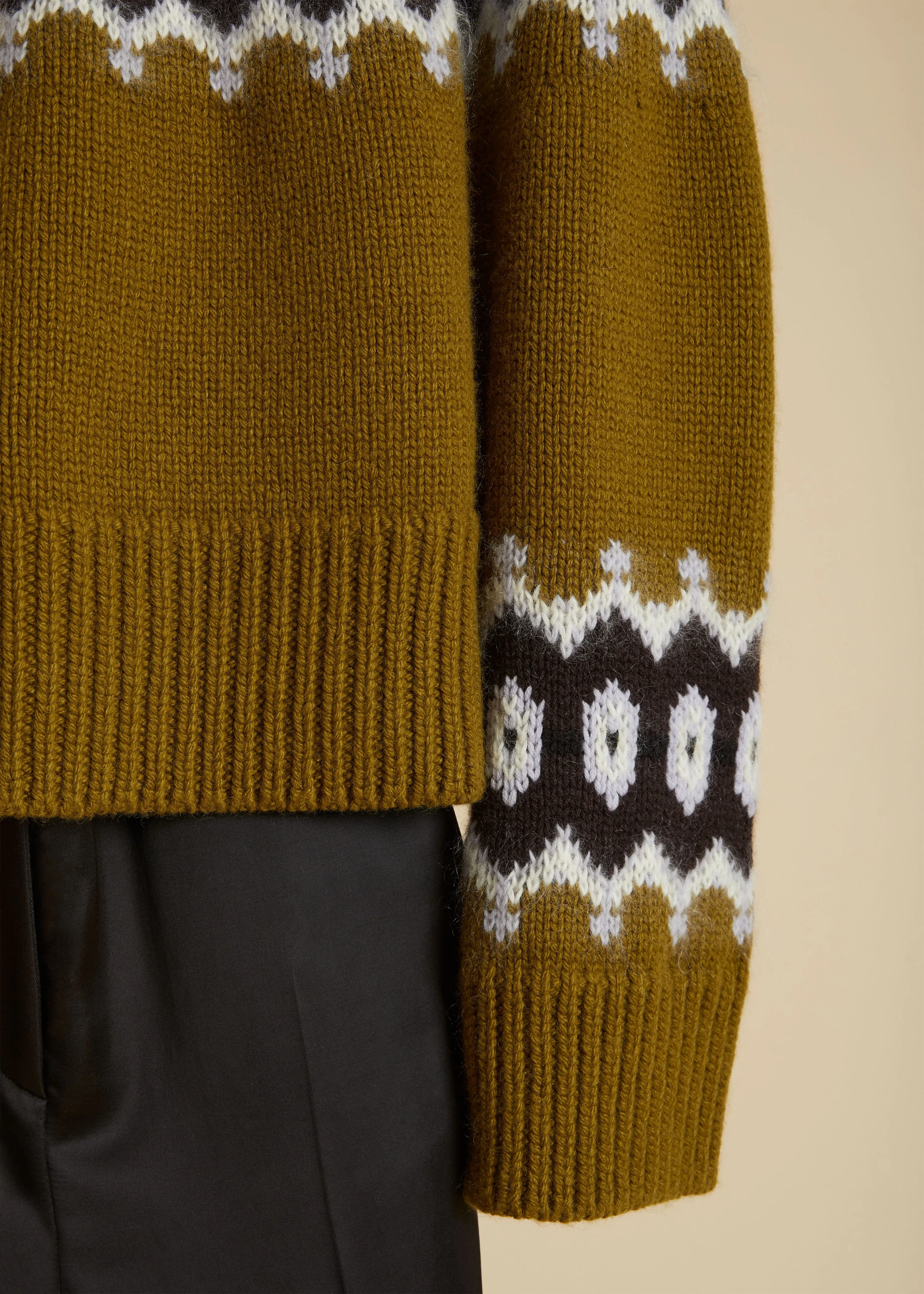 The Halo Sweater in Fern Multi sold by KHAITE product image thumbnail 5
