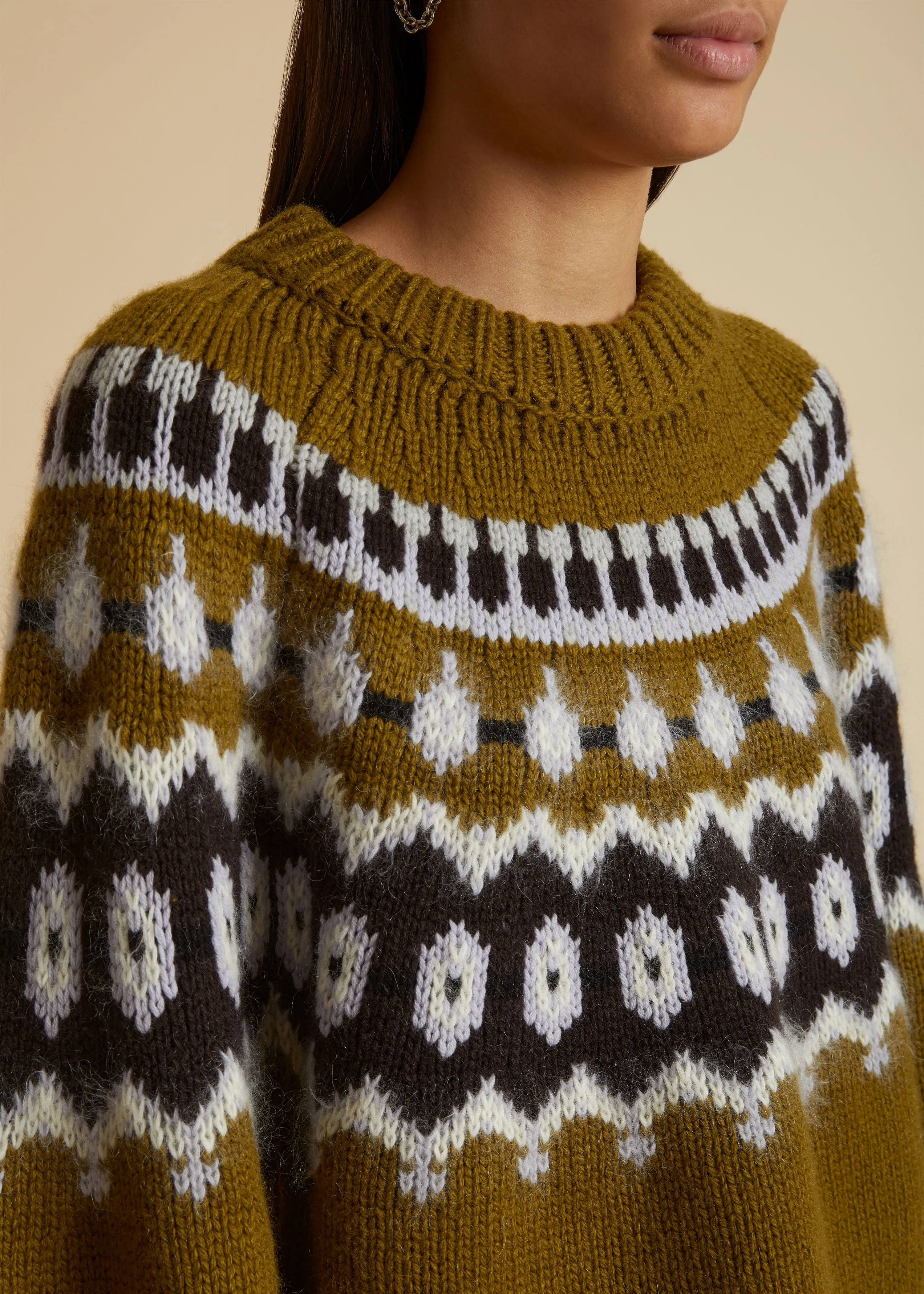The Halo Sweater in Fern Multi sold by KHAITE product image thumbnail 4