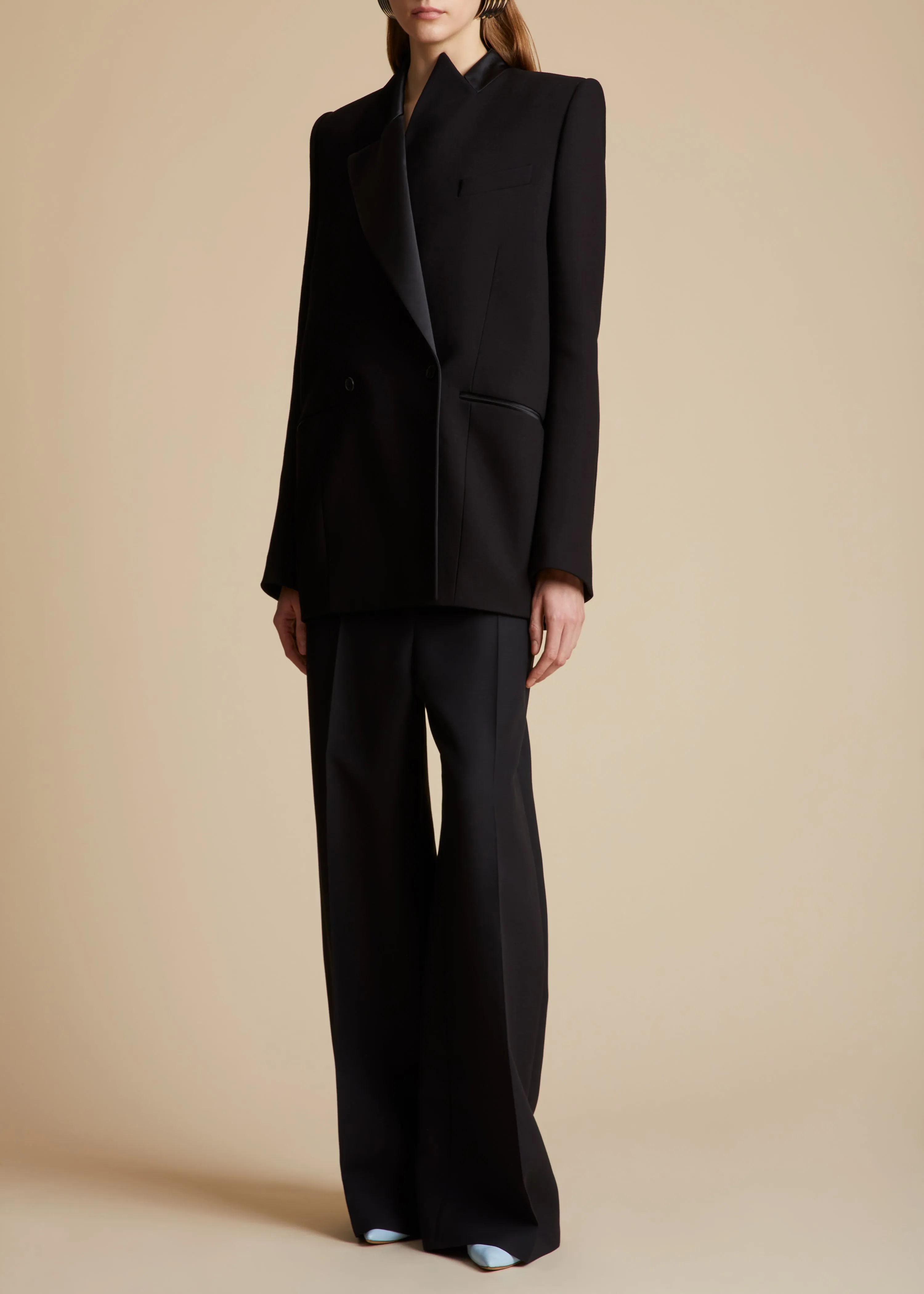 The Leaton Pant in Black sold by KHAITE