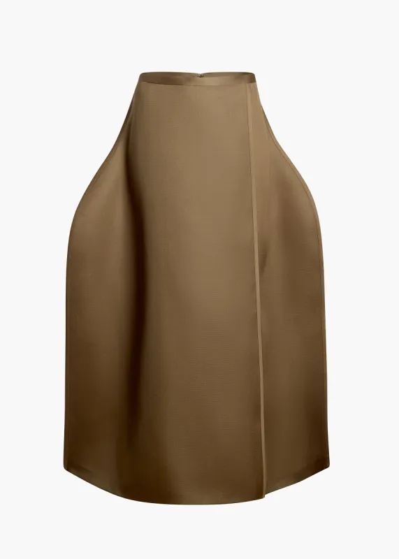 Mila Skirt in Toffee sold by KHAITE