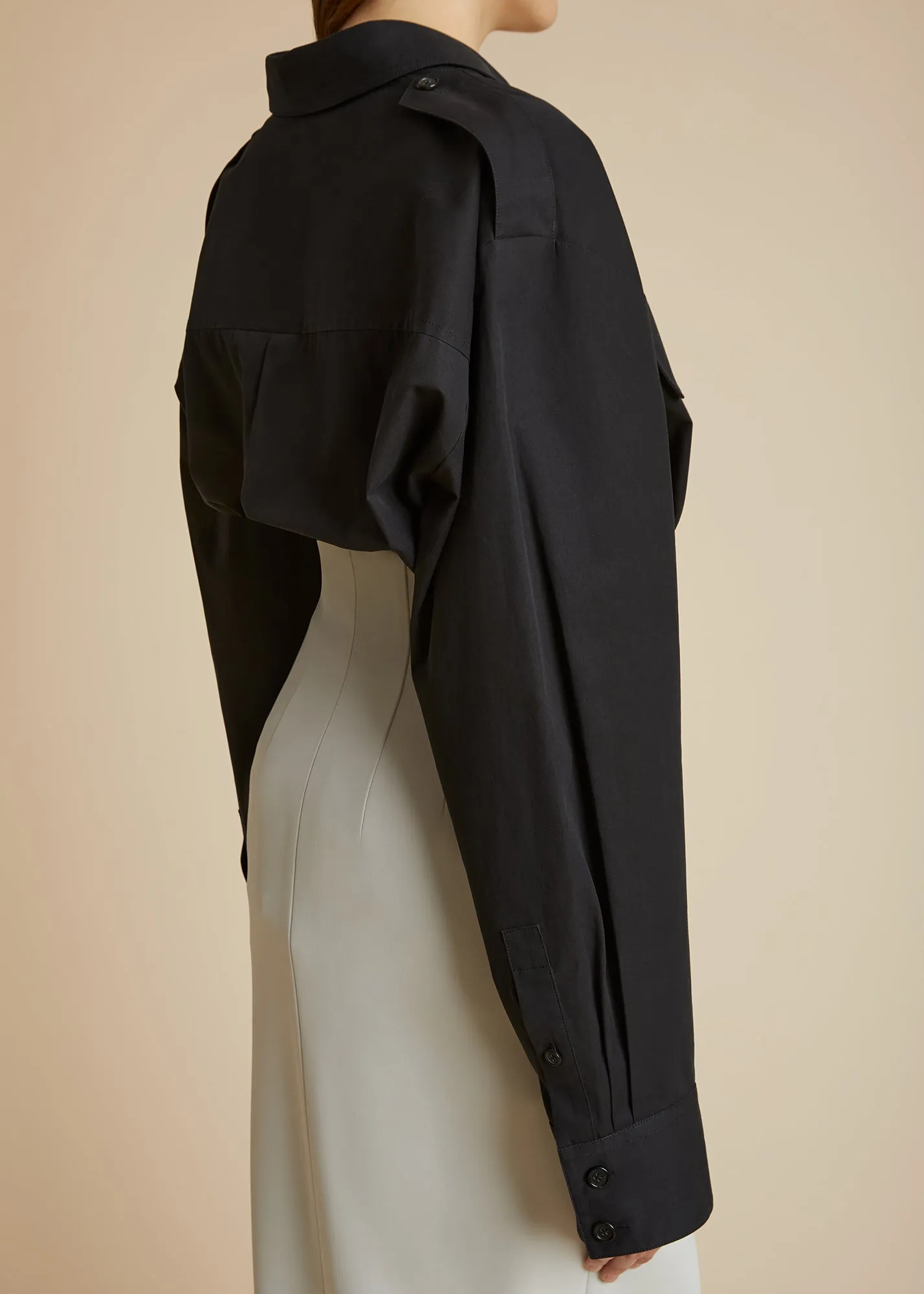 The Missa Top in Black Cotton sold by KHAITE product image thumbnail 4