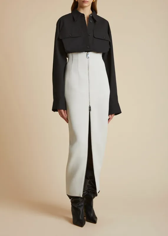 The Missa Top in Black Cotton sold by KHAITE