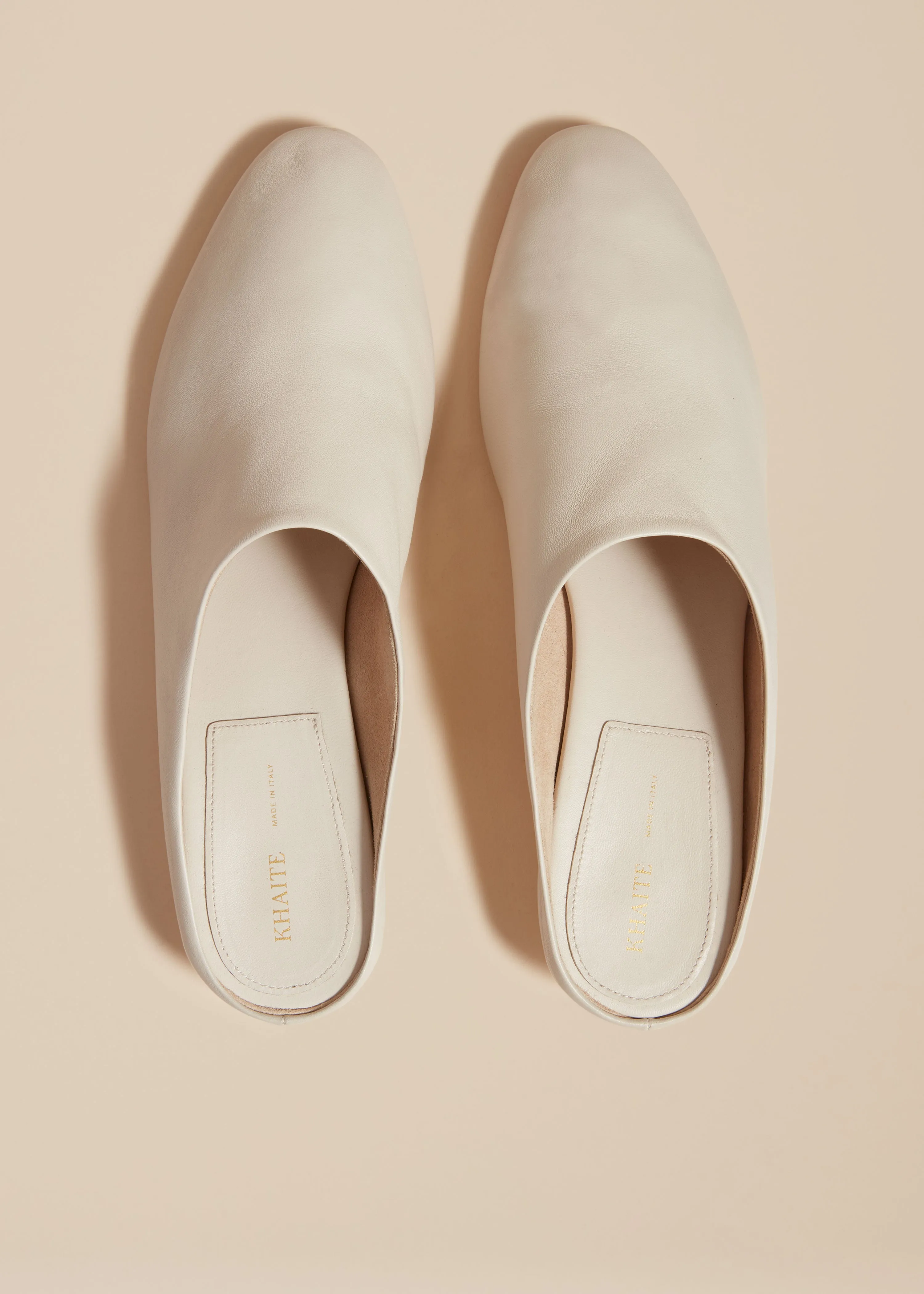 The Otto Mule in Off-White Leather sold by KHAITE product image thumbnail 3