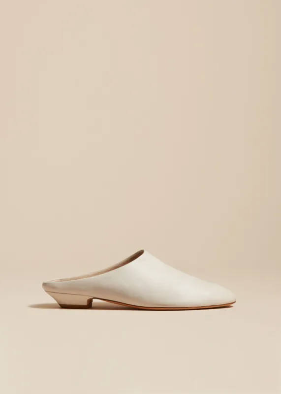 The Otto Mule in Off-White Leather sold by KHAITE