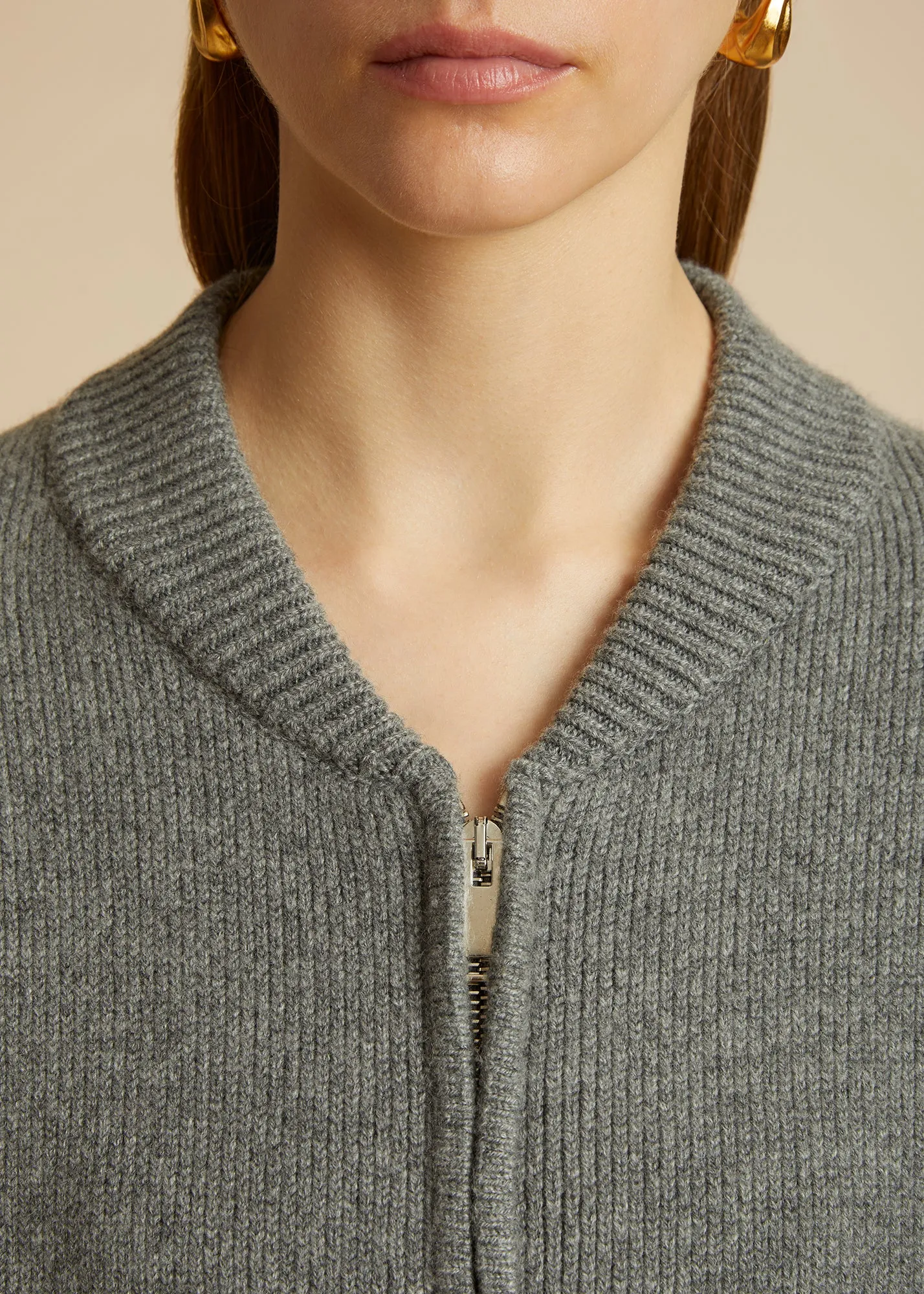 The Rhea Jacket in Smoke sold by KHAITE product image thumbnail 5