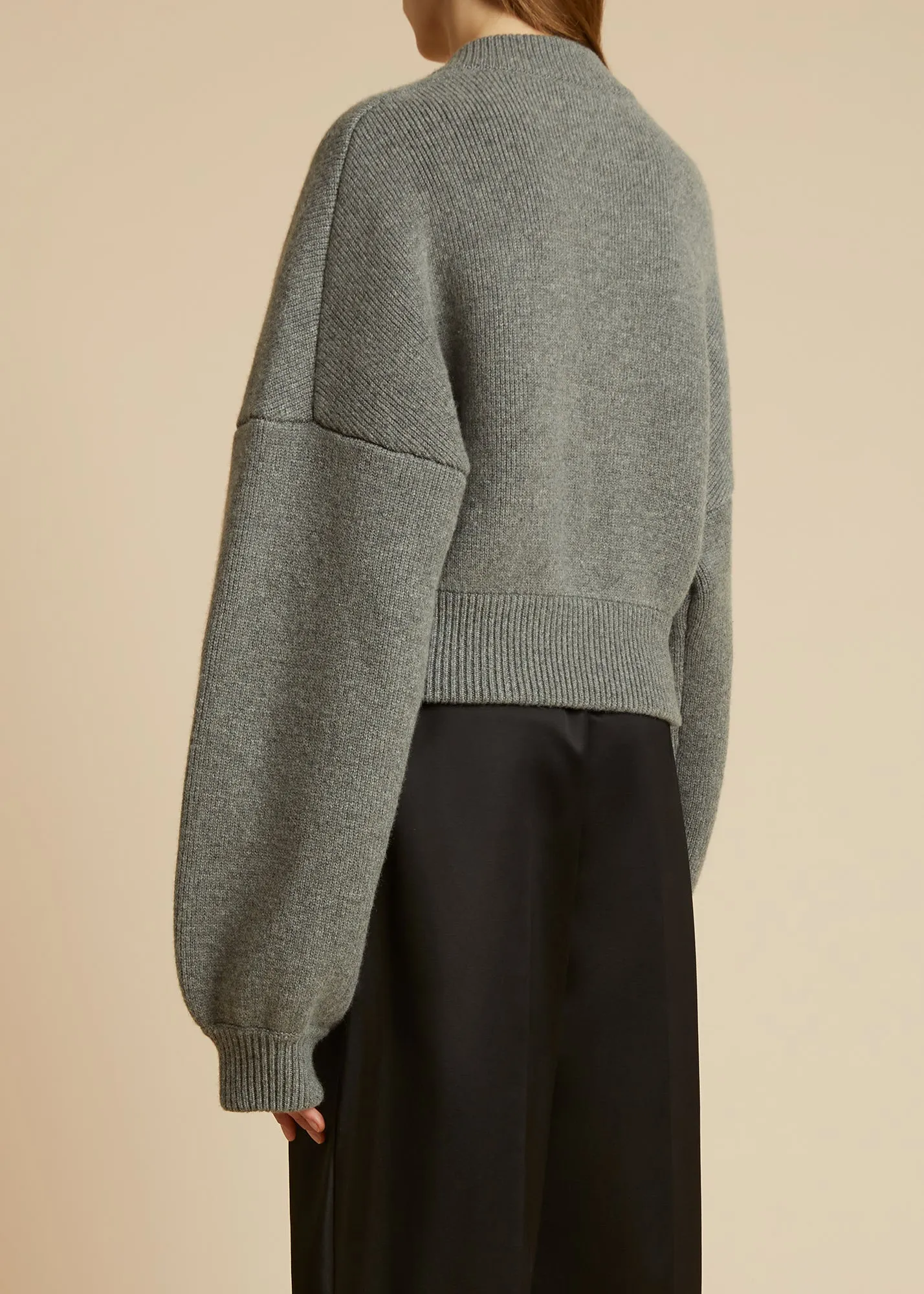 The Rhea Jacket in Smoke sold by KHAITE product image thumbnail 3