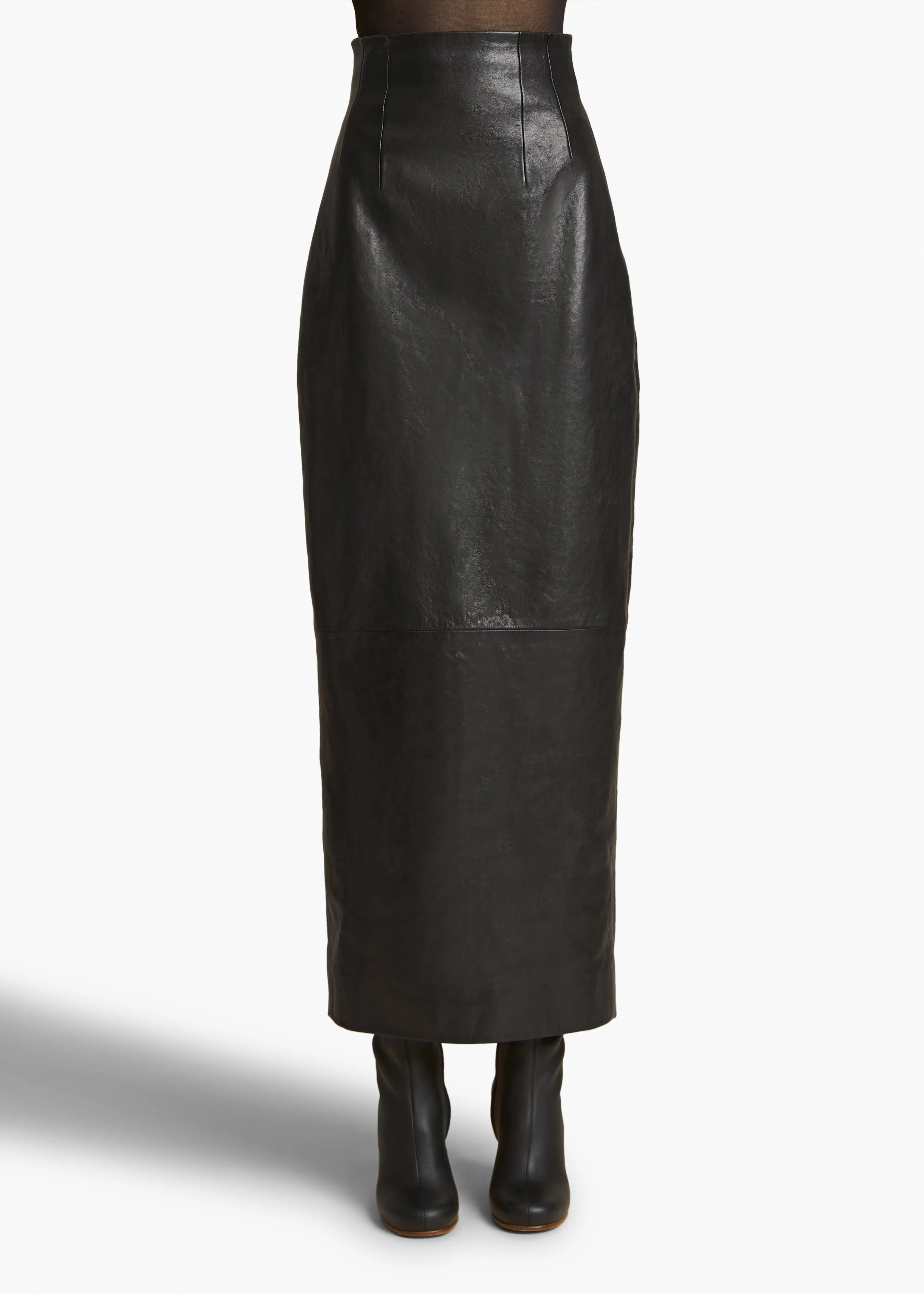 Loxley Skirt in Black Leather sold by KHAITE product image thumbnail 3