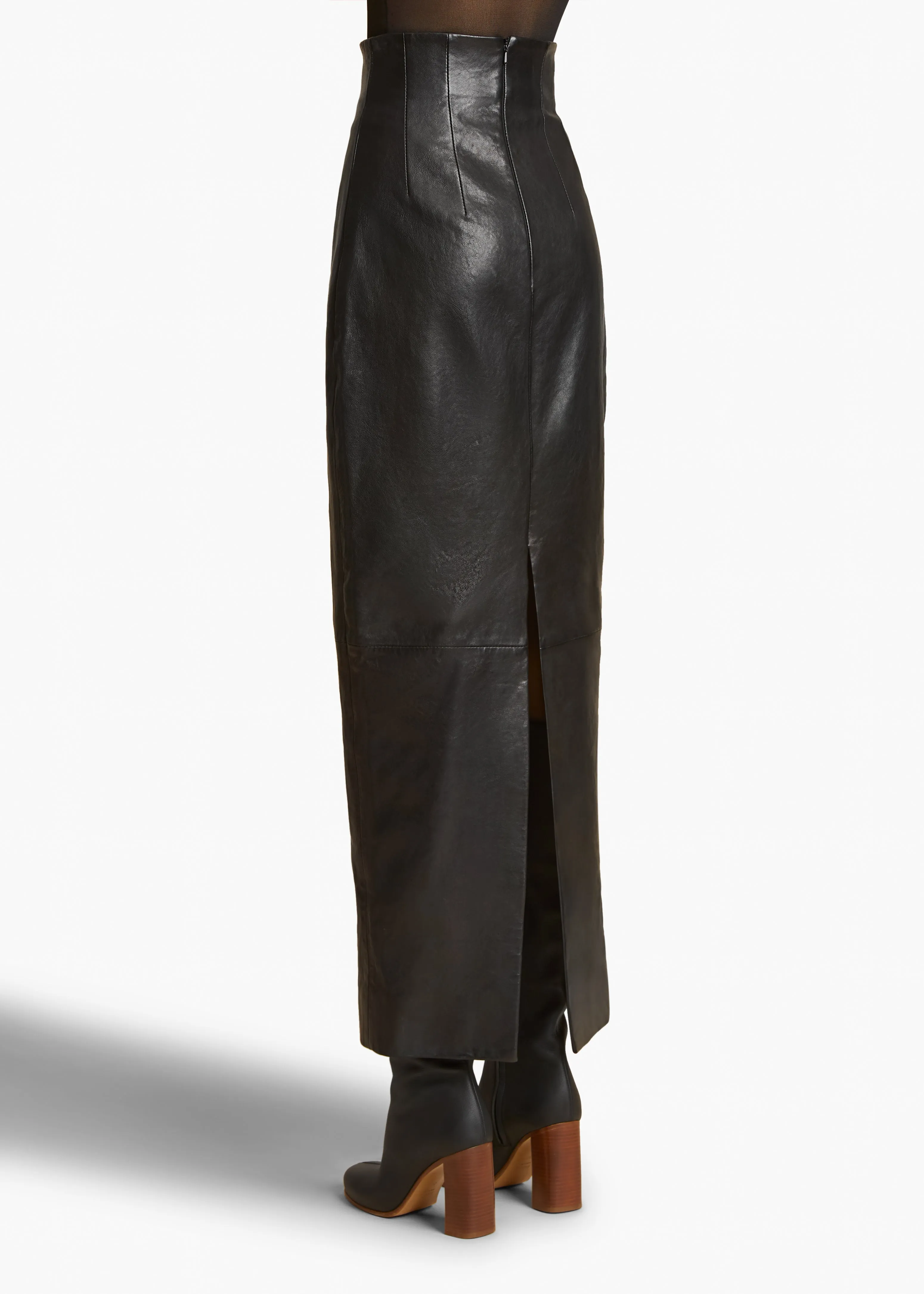 Loxley Skirt in Black Leather sold by KHAITE product image thumbnail 4