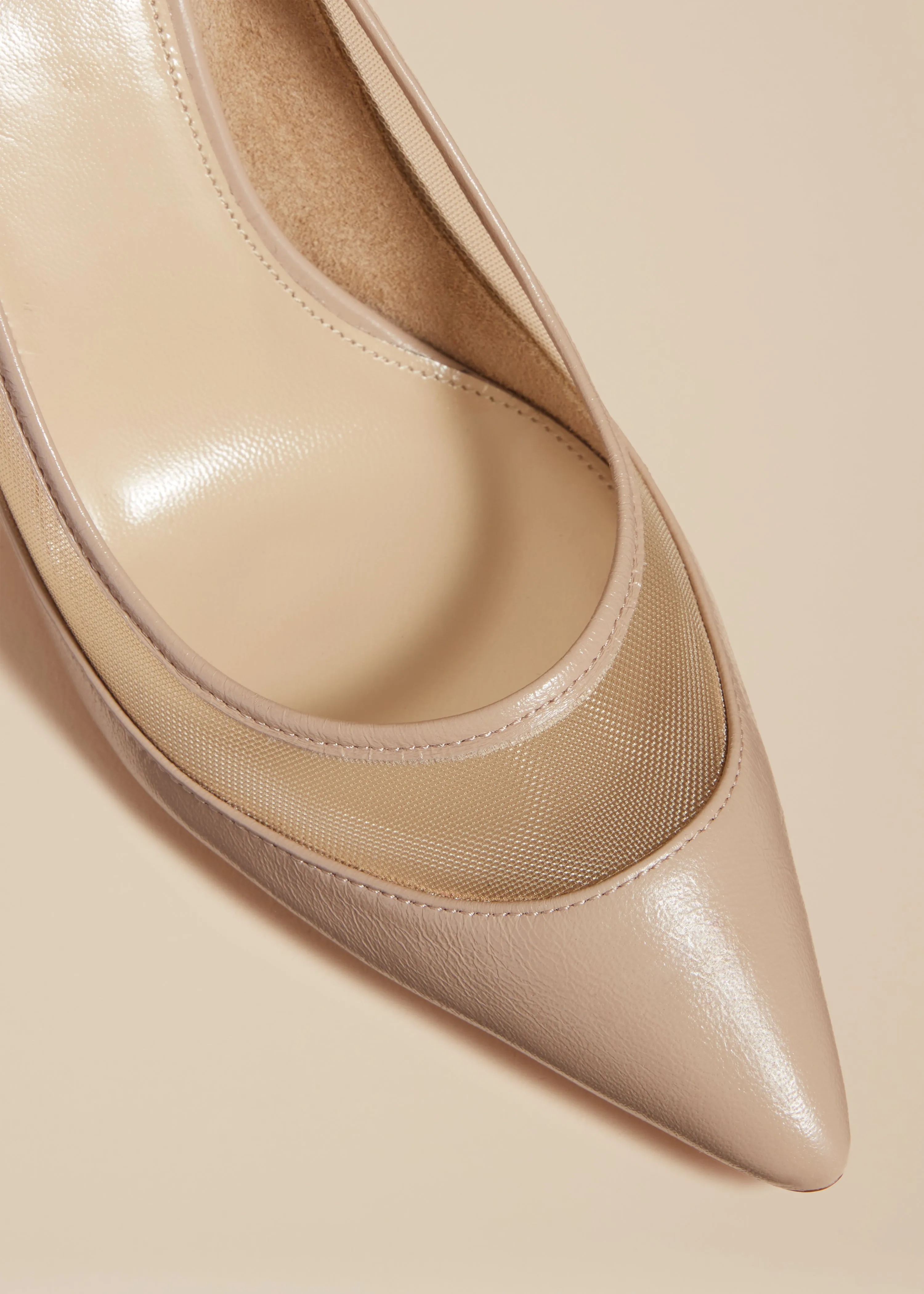 The River Mesh Pump in Beige Leather sold by KHAITE product image thumbnail 4