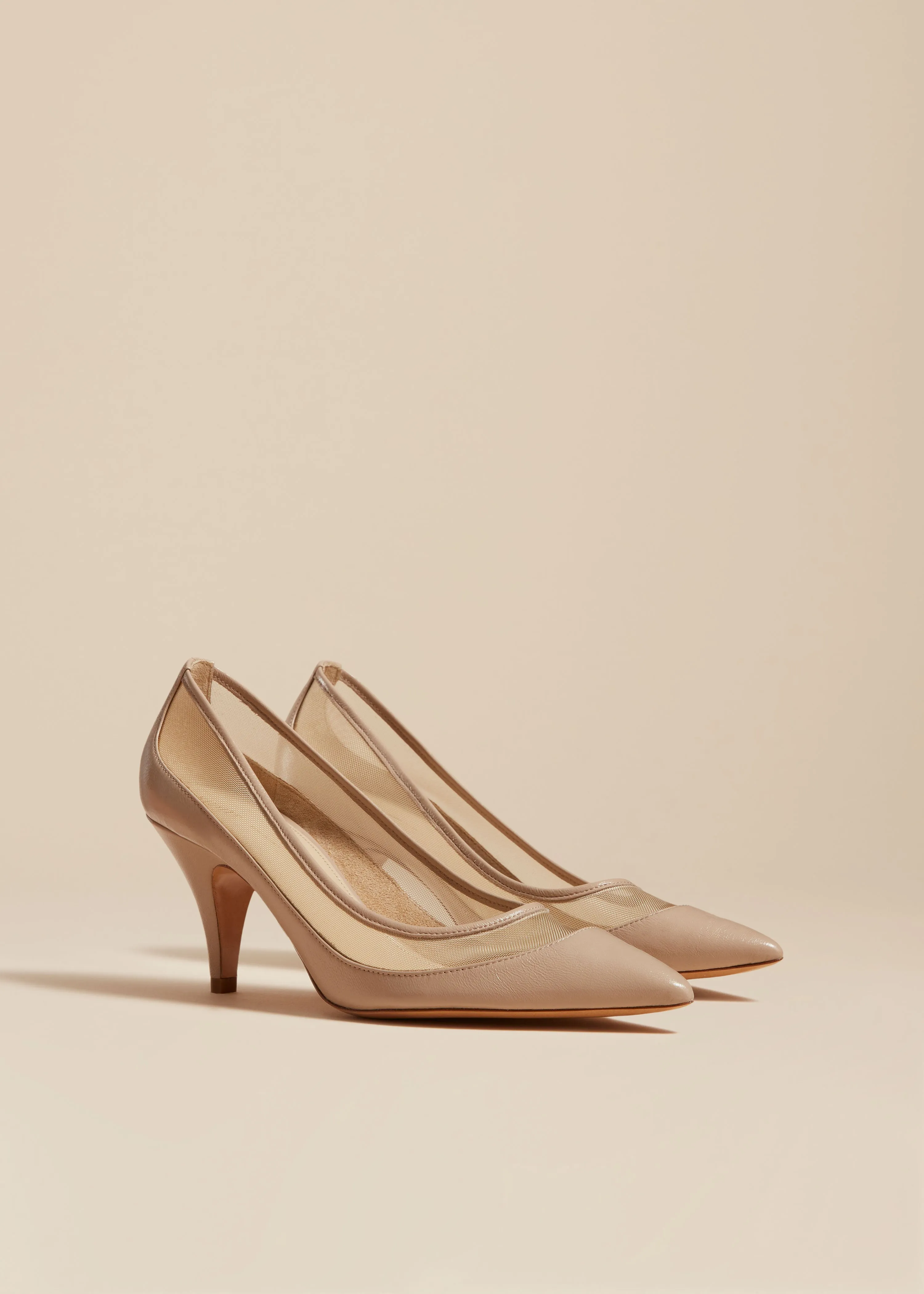 The River Mesh Pump in Beige Leather sold by KHAITE product image thumbnail 2