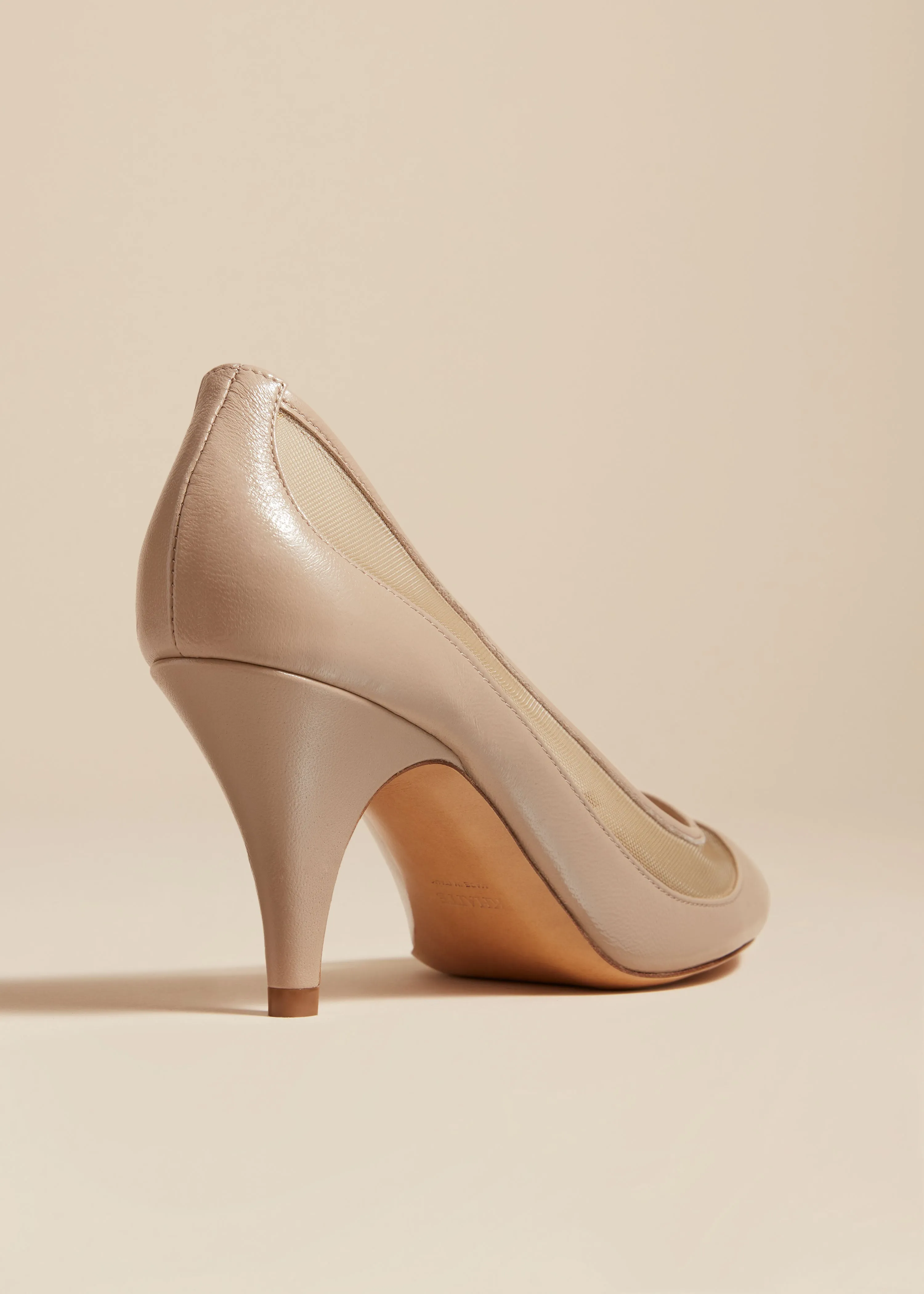 The River Mesh Pump in Beige Leather sold by KHAITE product image thumbnail 3