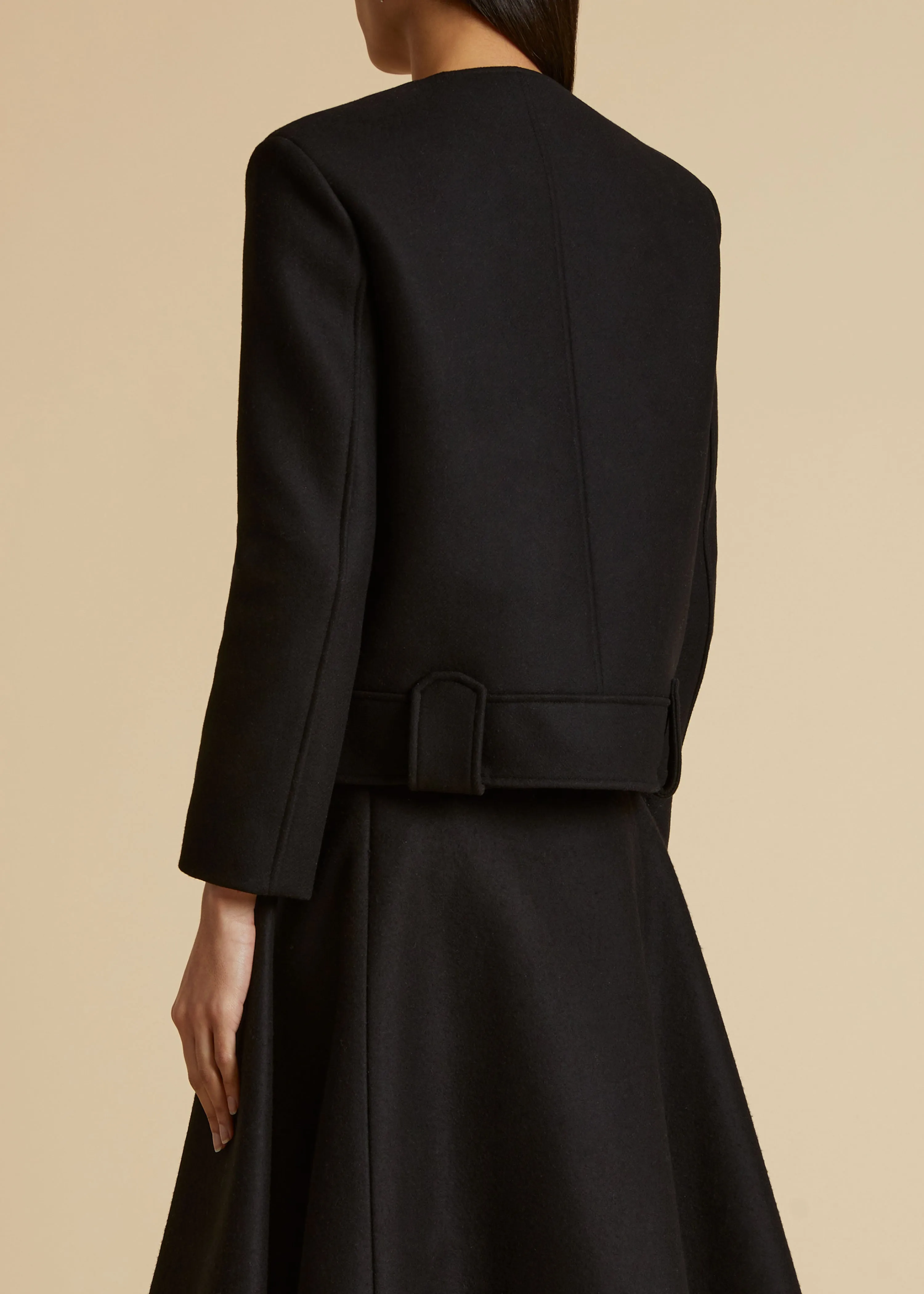 The Laybin Jacket in Black Wool sold by KHAITE product image thumbnail 3