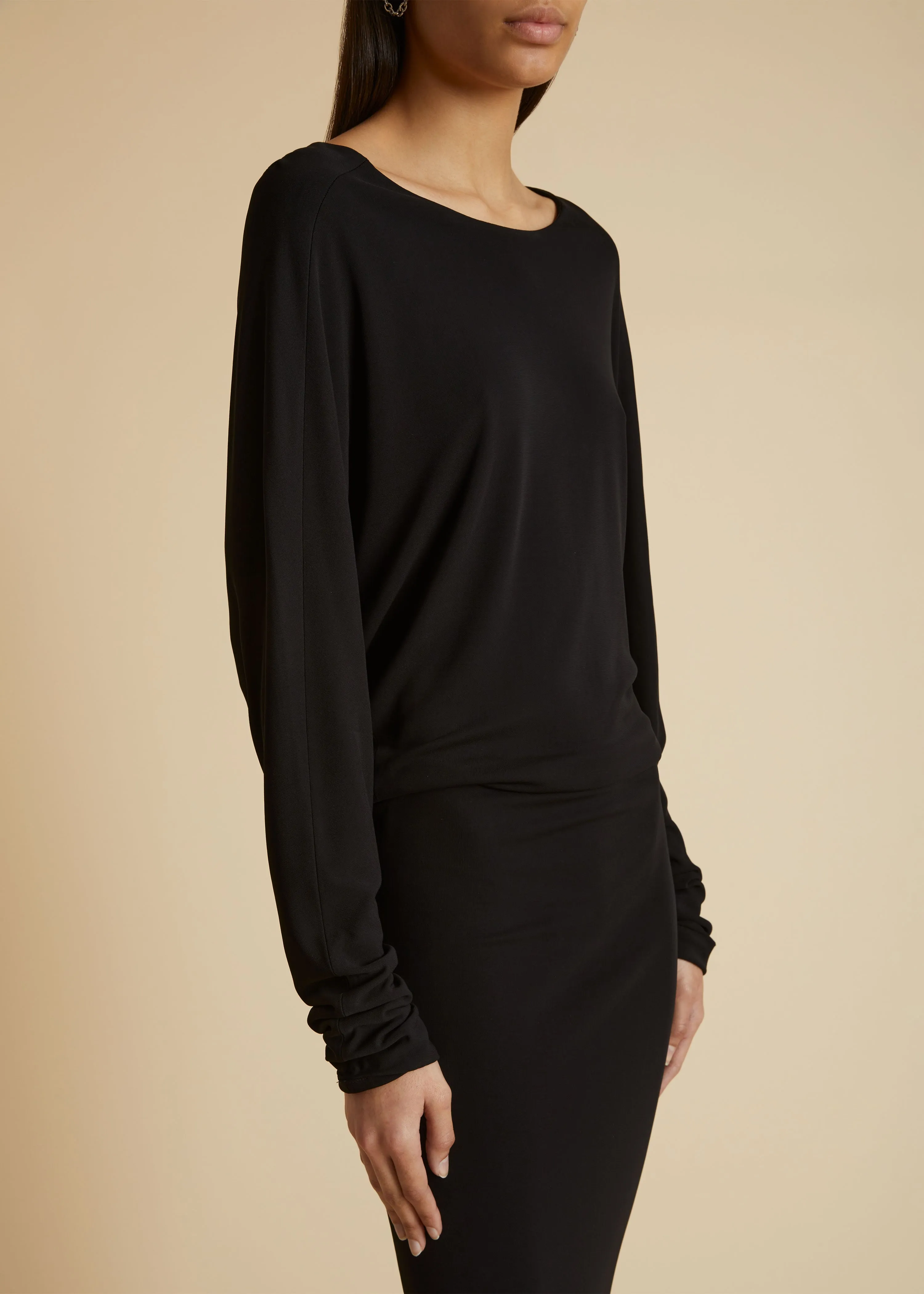 The Trina Dress in Black sold by KHAITE product image thumbnail 4