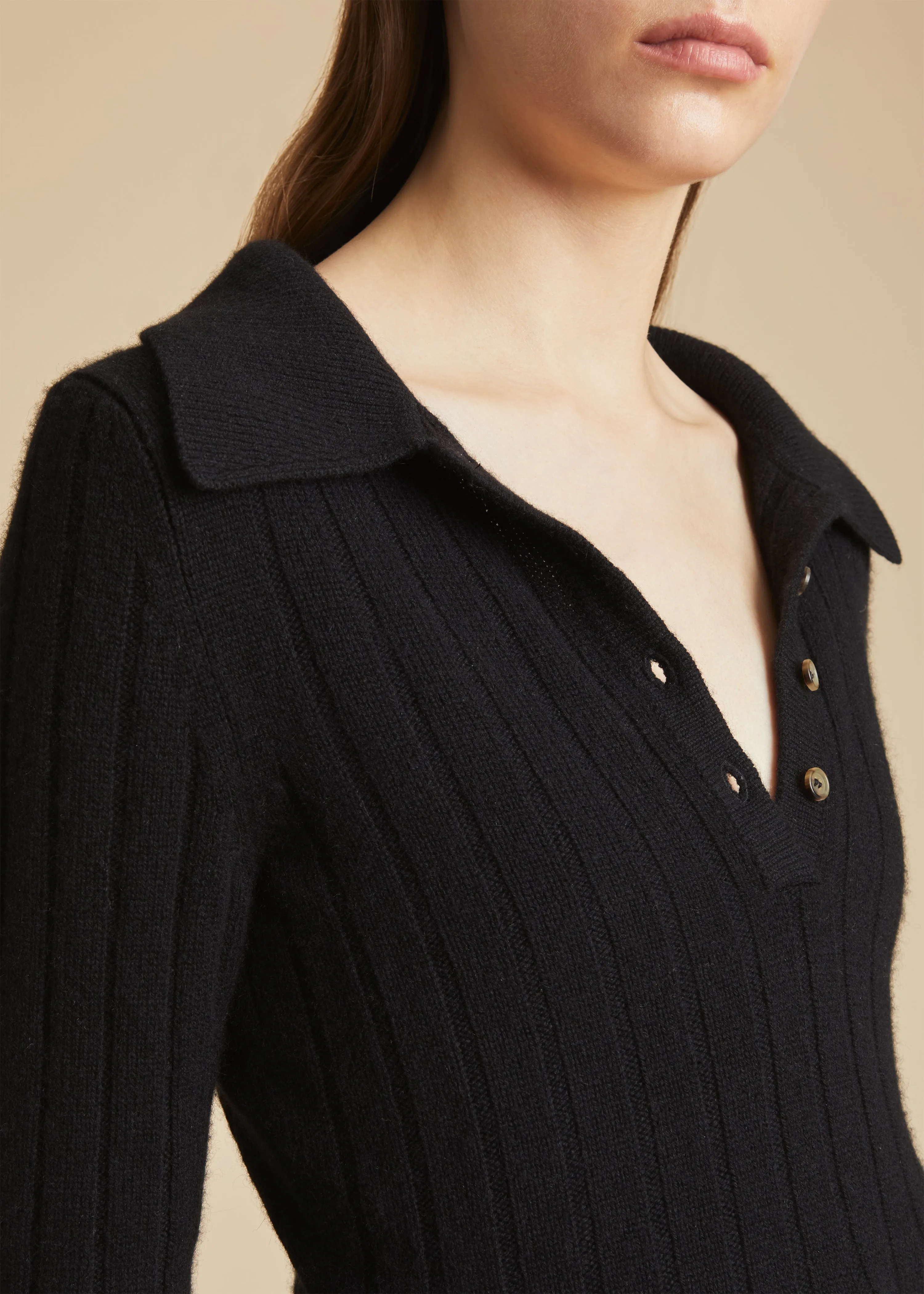 The Hans Sweater in Black sold by KHAITE product image thumbnail 5