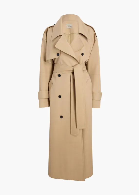 Mazlow Trench in Beige sold by KHAITE