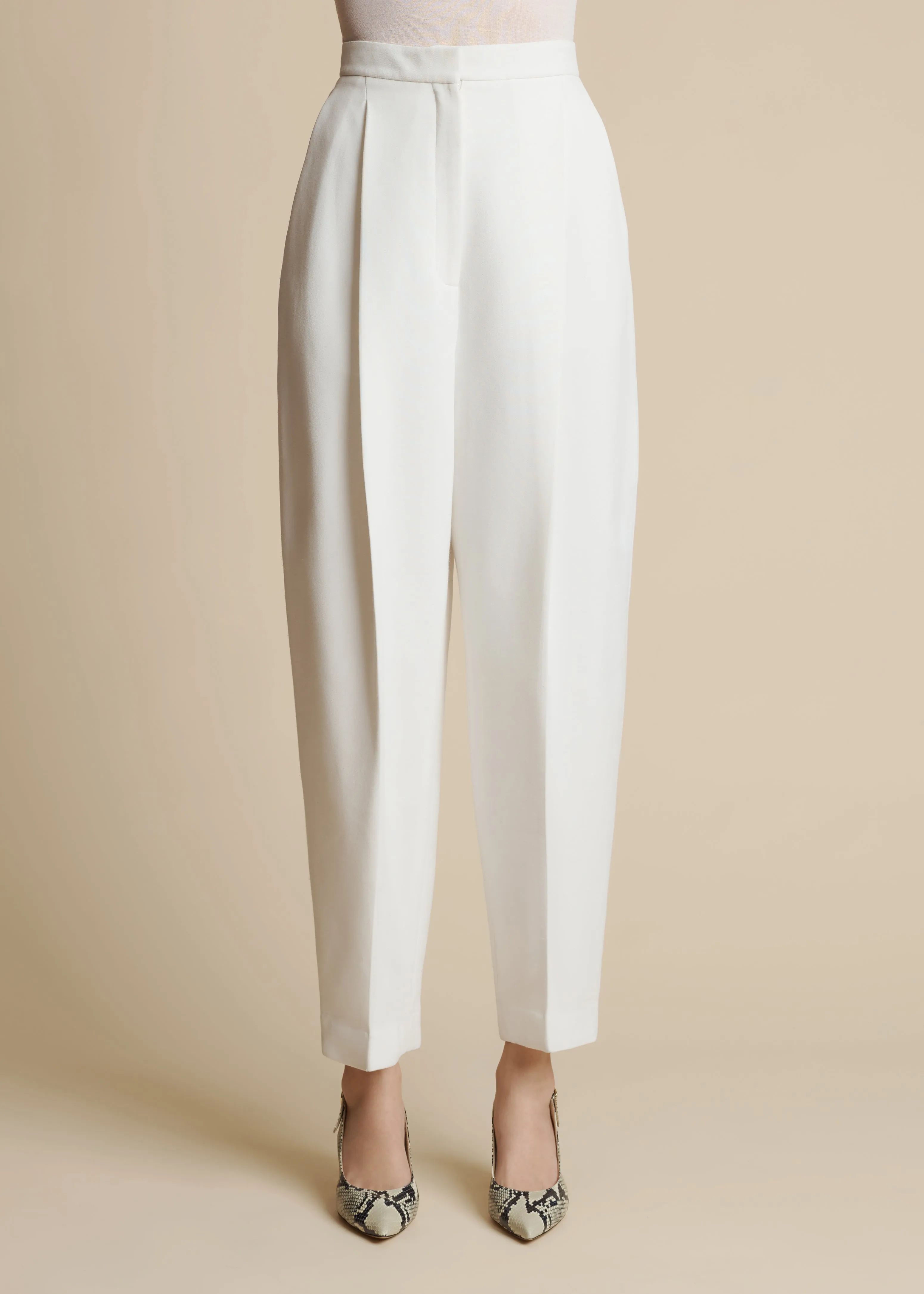 The Ashford Pant in Chalk sold by KHAITE product image thumbnail 3