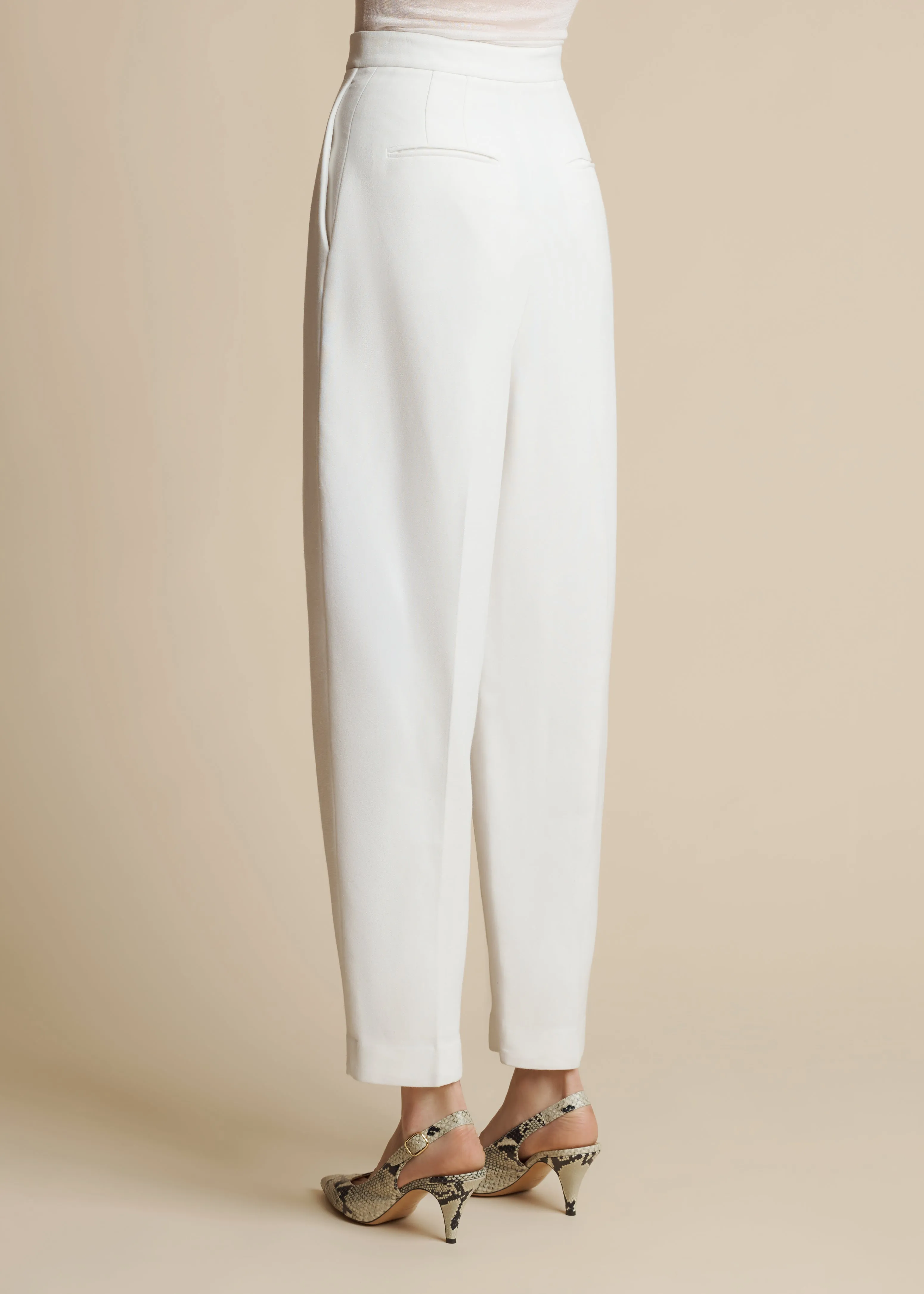 The Ashford Pant in Chalk sold by KHAITE product image thumbnail 4