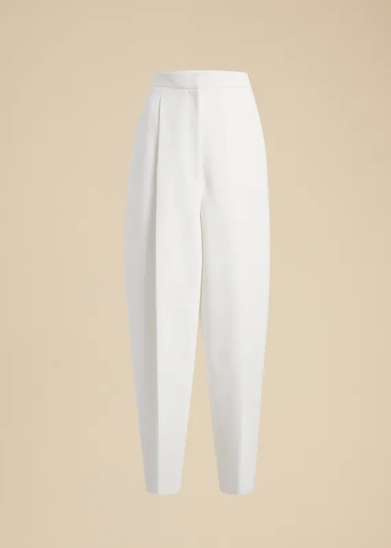 The Ashford Pant in Chalk sold by KHAITE