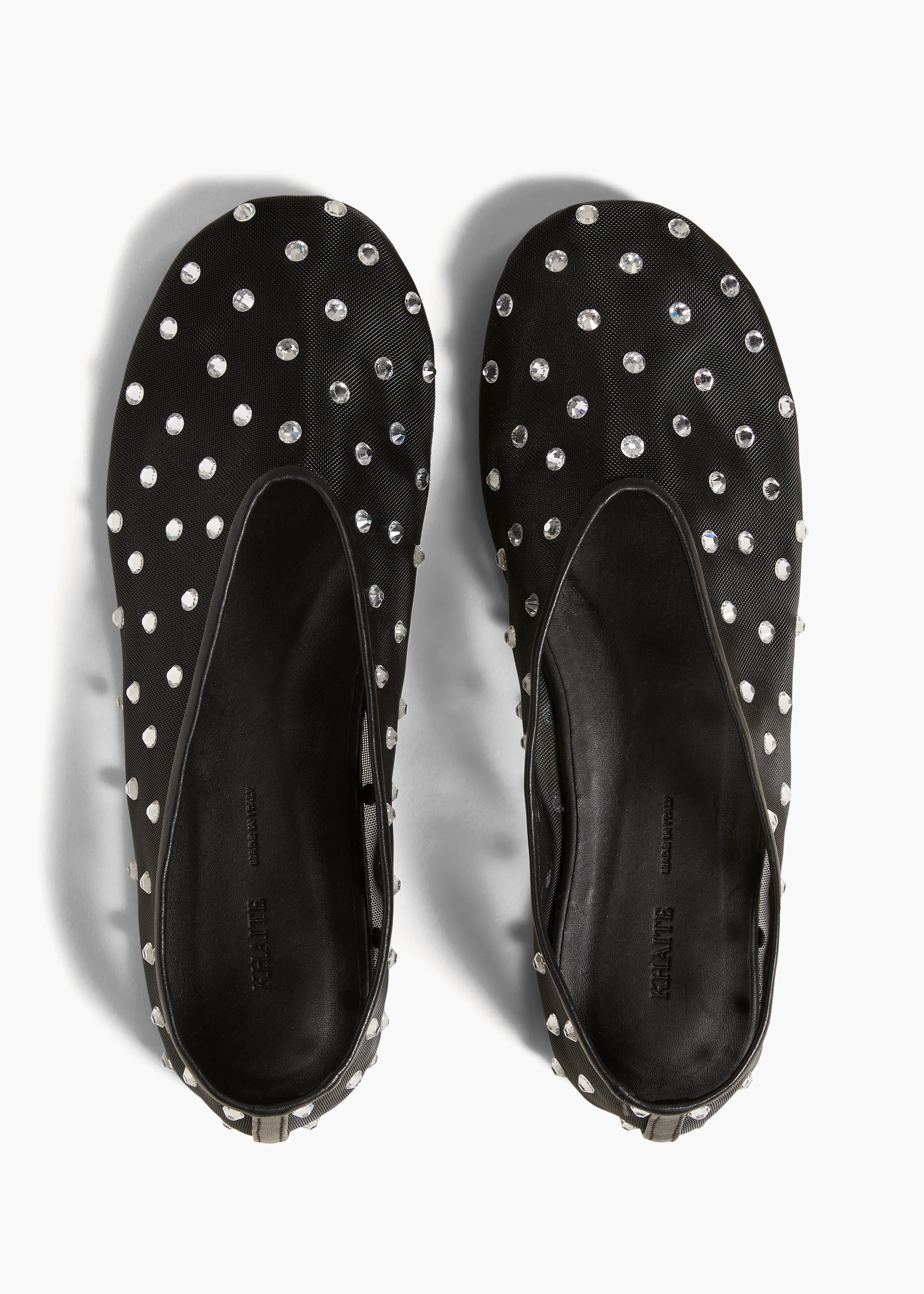 Marcy Flat in Black Mesh with Crystals sold by KHAITE product image thumbnail 3