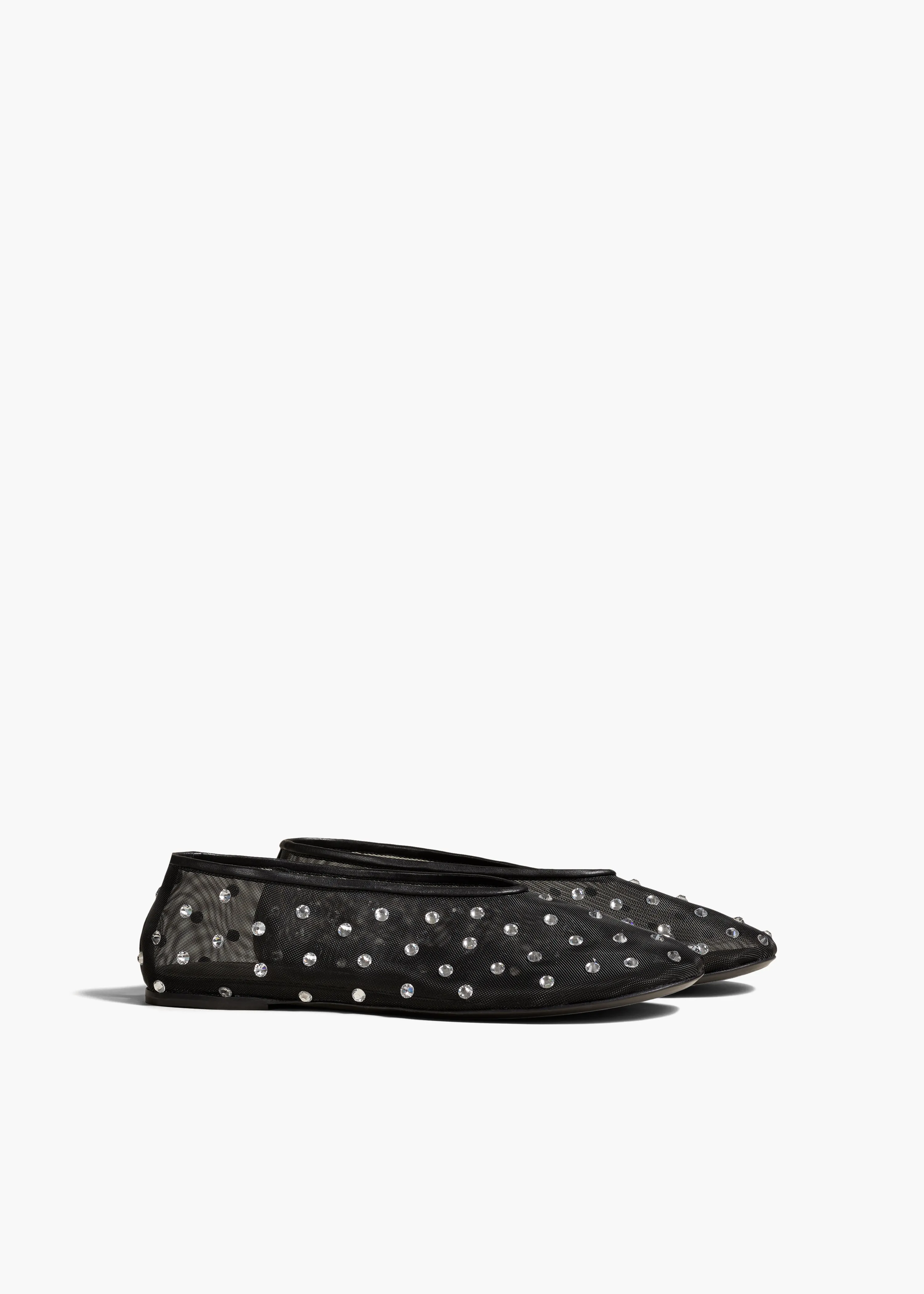 Marcy Flat in Black Mesh with Crystals sold by KHAITE product image thumbnail 2