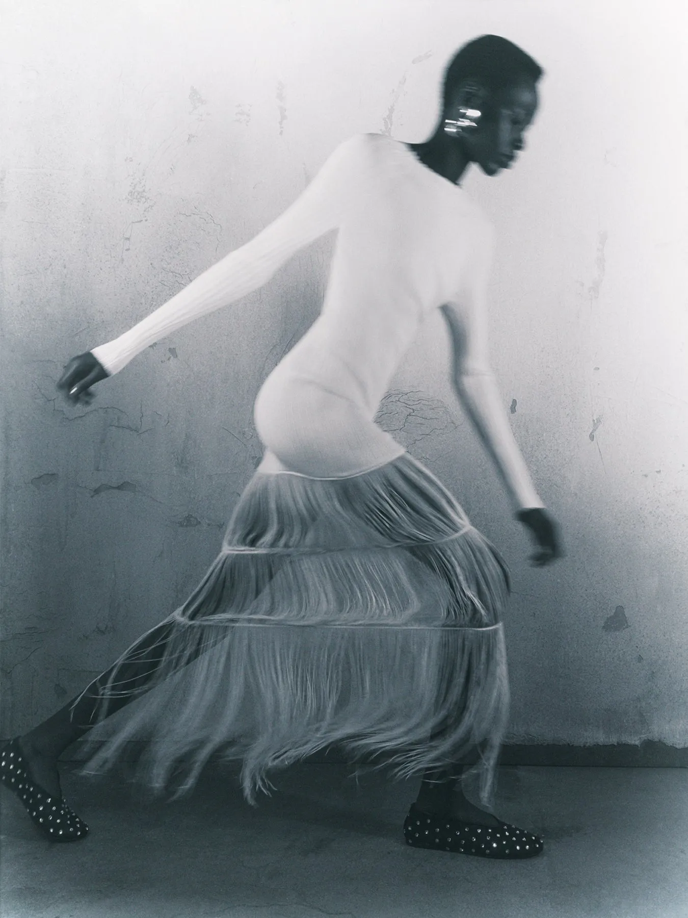 Marcy Flat in Black Mesh with Crystals sold by KHAITE product image thumbnail 4