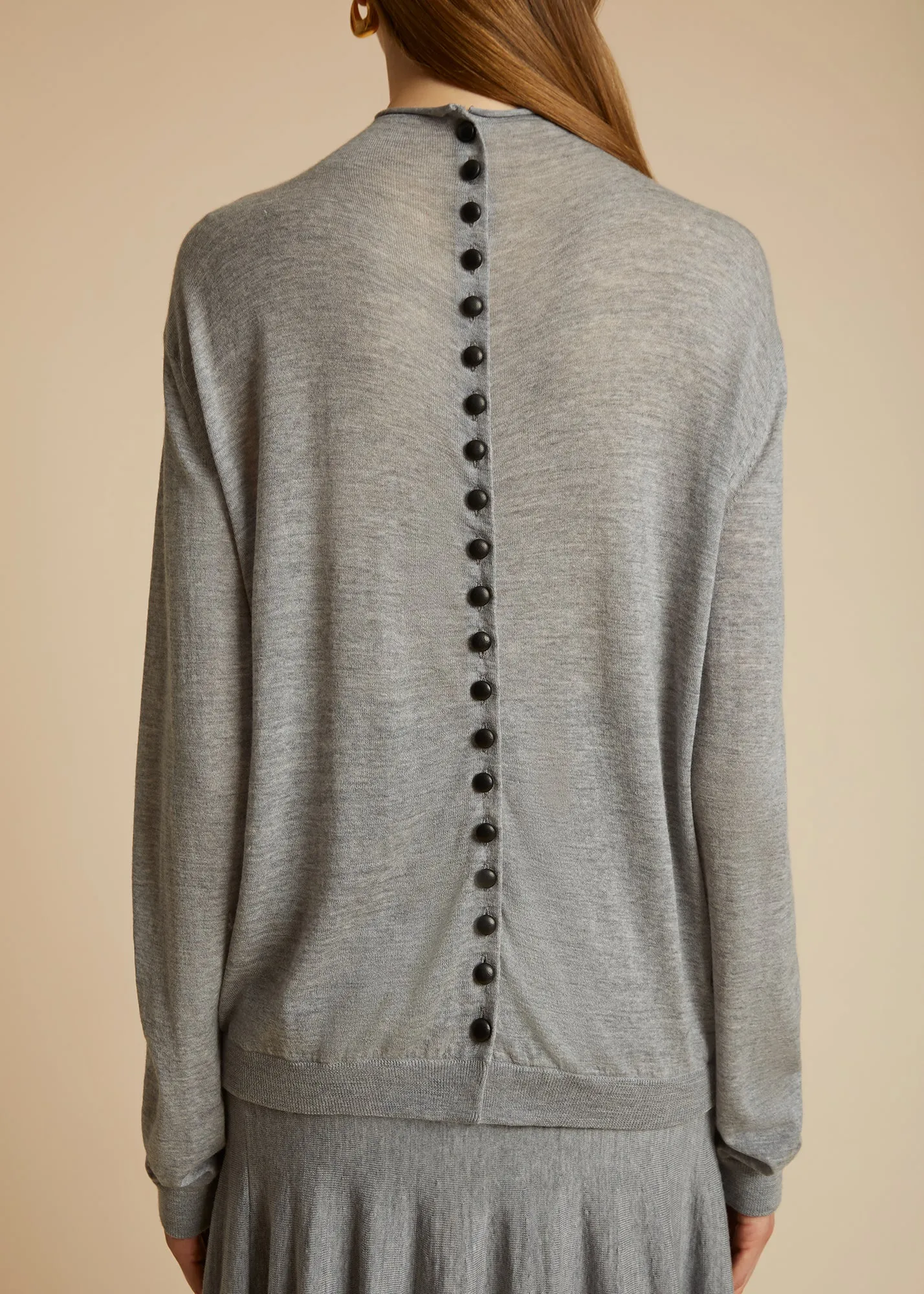 The Danika Sweater in Heather Grey sold by KHAITE product image thumbnail 5