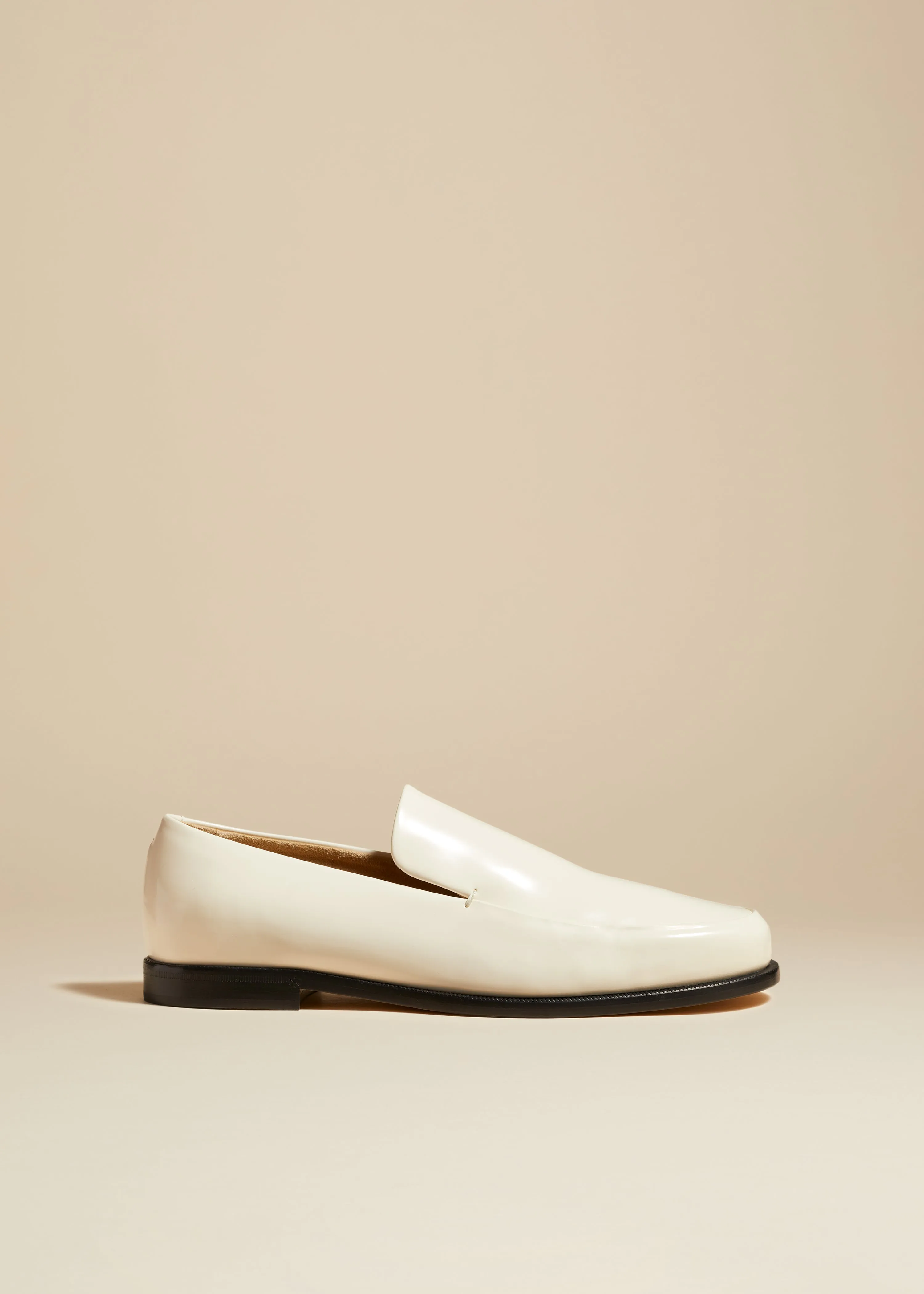 The Alessio Loafer in Off-White Leather sold by KHAITE
