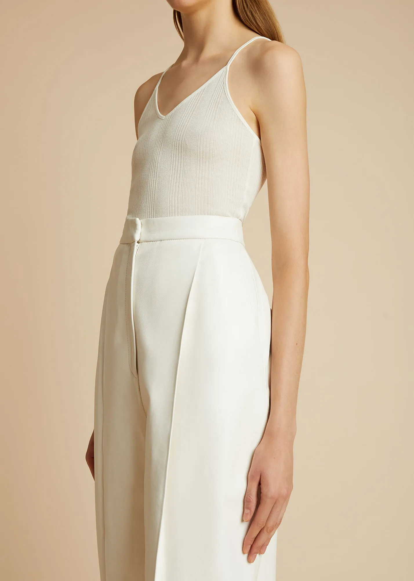 The Mona Top in Cream sold by KHAITE product image thumbnail 4