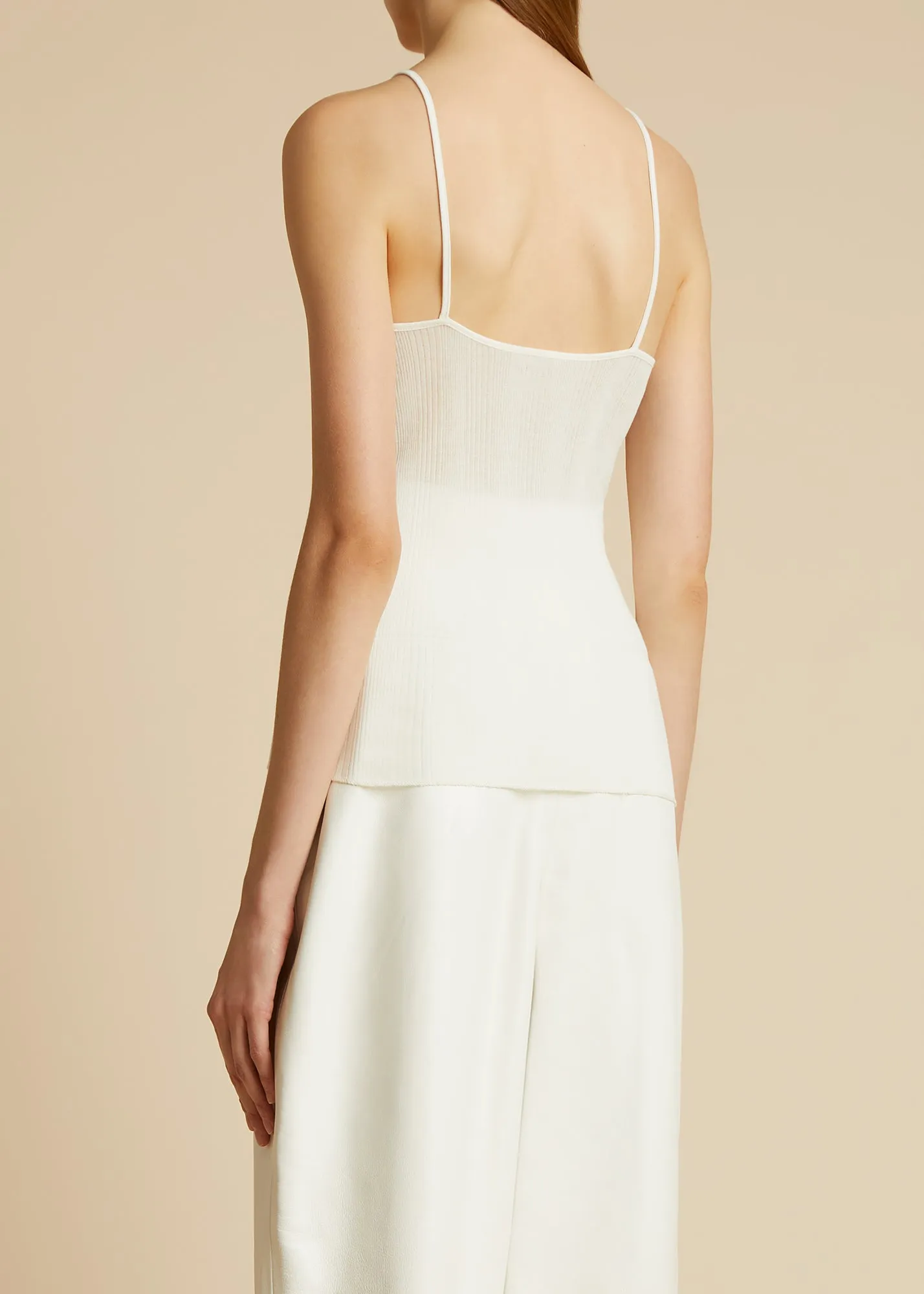 The Mona Top in Cream sold by KHAITE product image thumbnail 3
