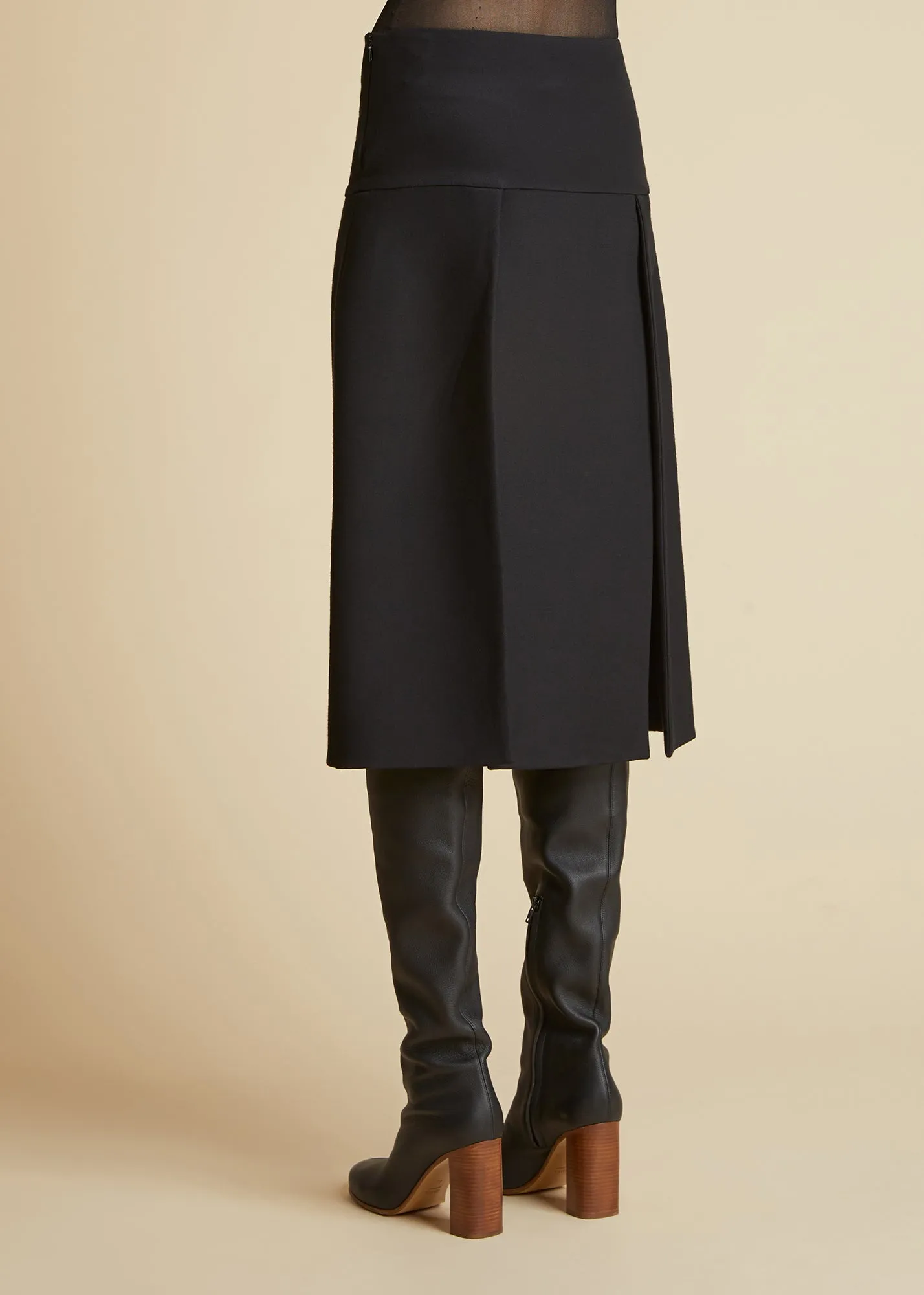 Kidd Skirt in Black sold by KHAITE product image thumbnail 4