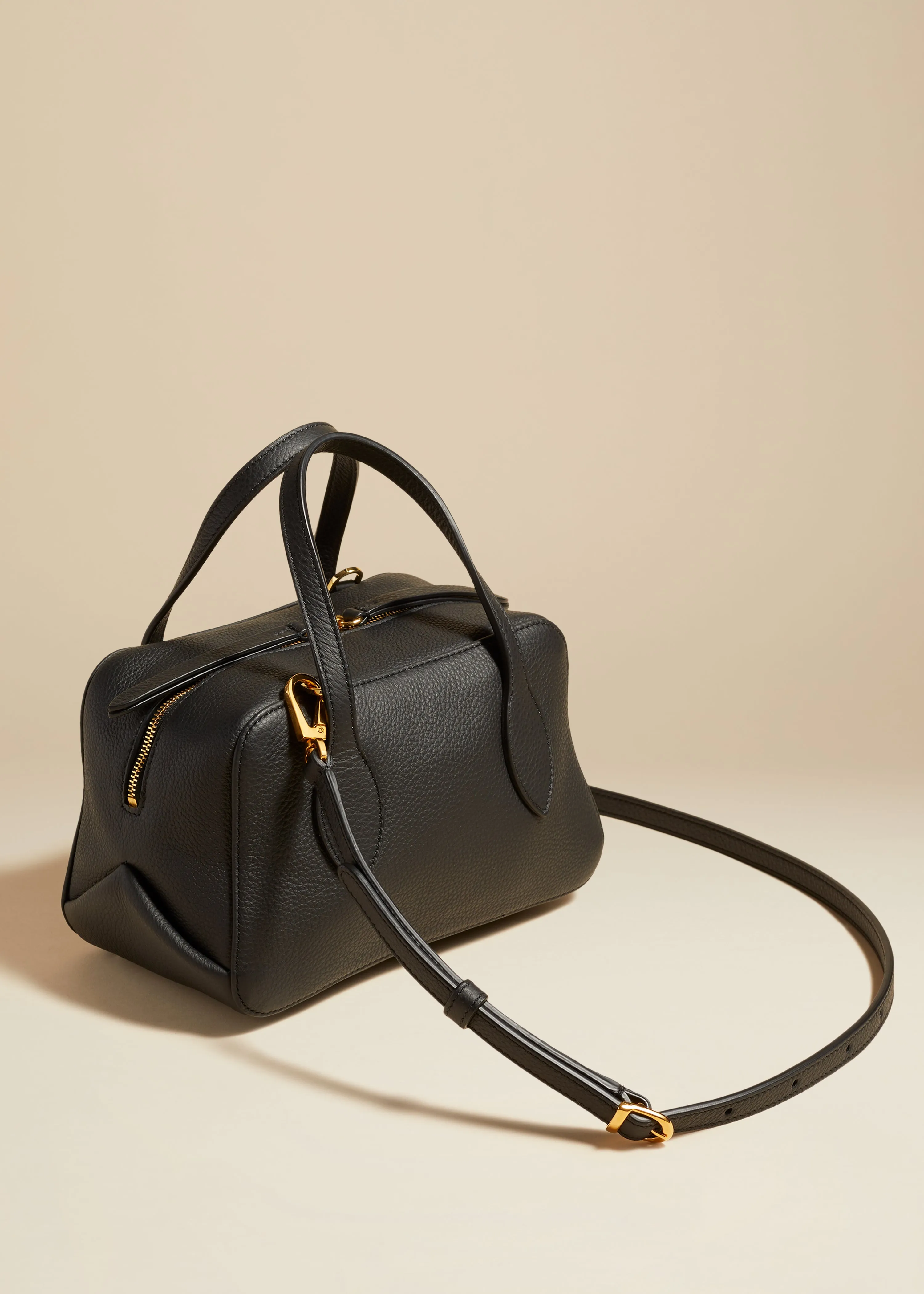 The Small Maeve Crossbody Bag in Black Pebbled Leather sold by KHAITE product image thumbnail 2