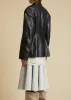 The Connie Blazer in Black Leather sold by KHAITE