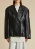 The Connie Blazer in Black Leather sold by KHAITE