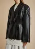 The Connie Blazer in Black Leather sold by KHAITE
